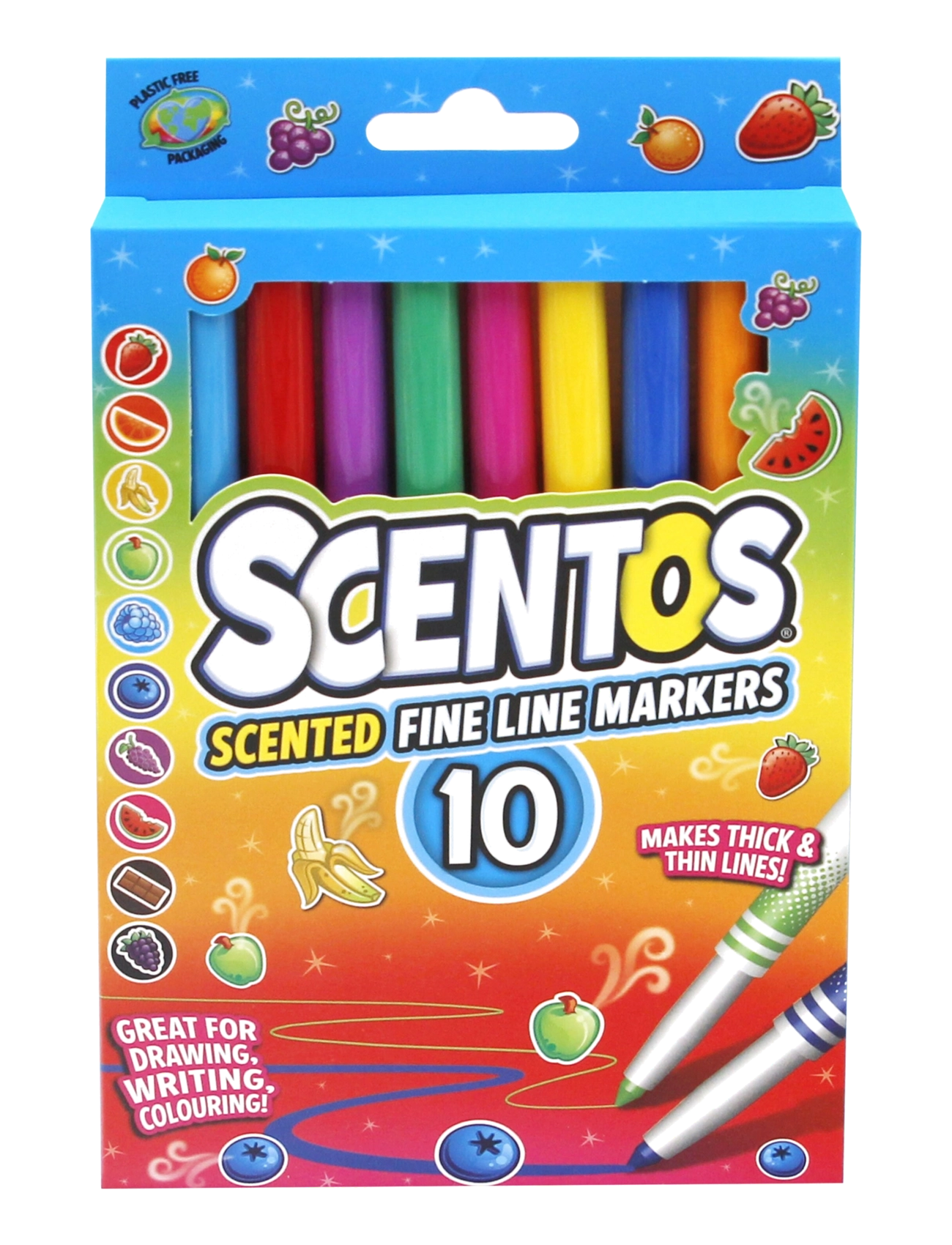 AMO - SCENTOS Fine Line Markers Bold 10 pcs CDU - multicolor - 2