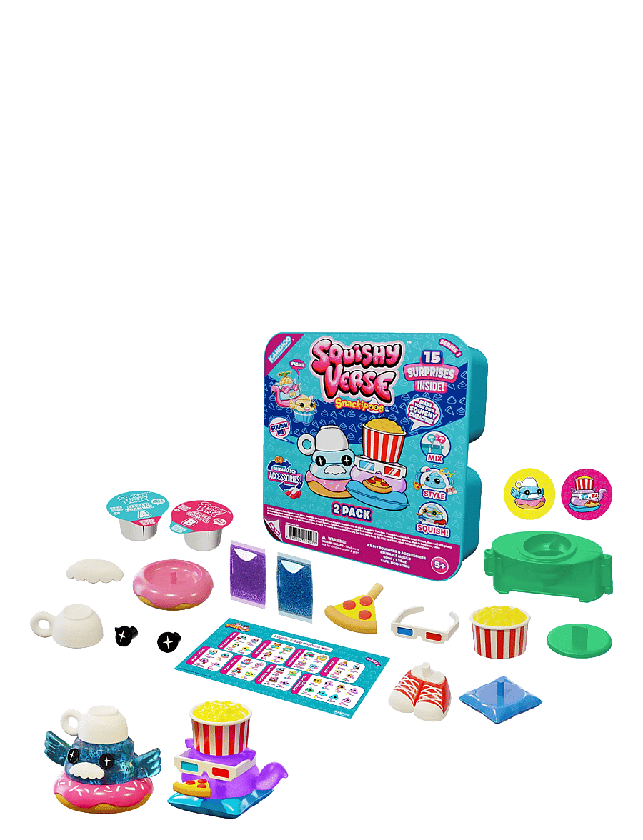 AMO - SquishyVerse Snackipoos 2-Pack in CDU - pysselset - multicolor - 1