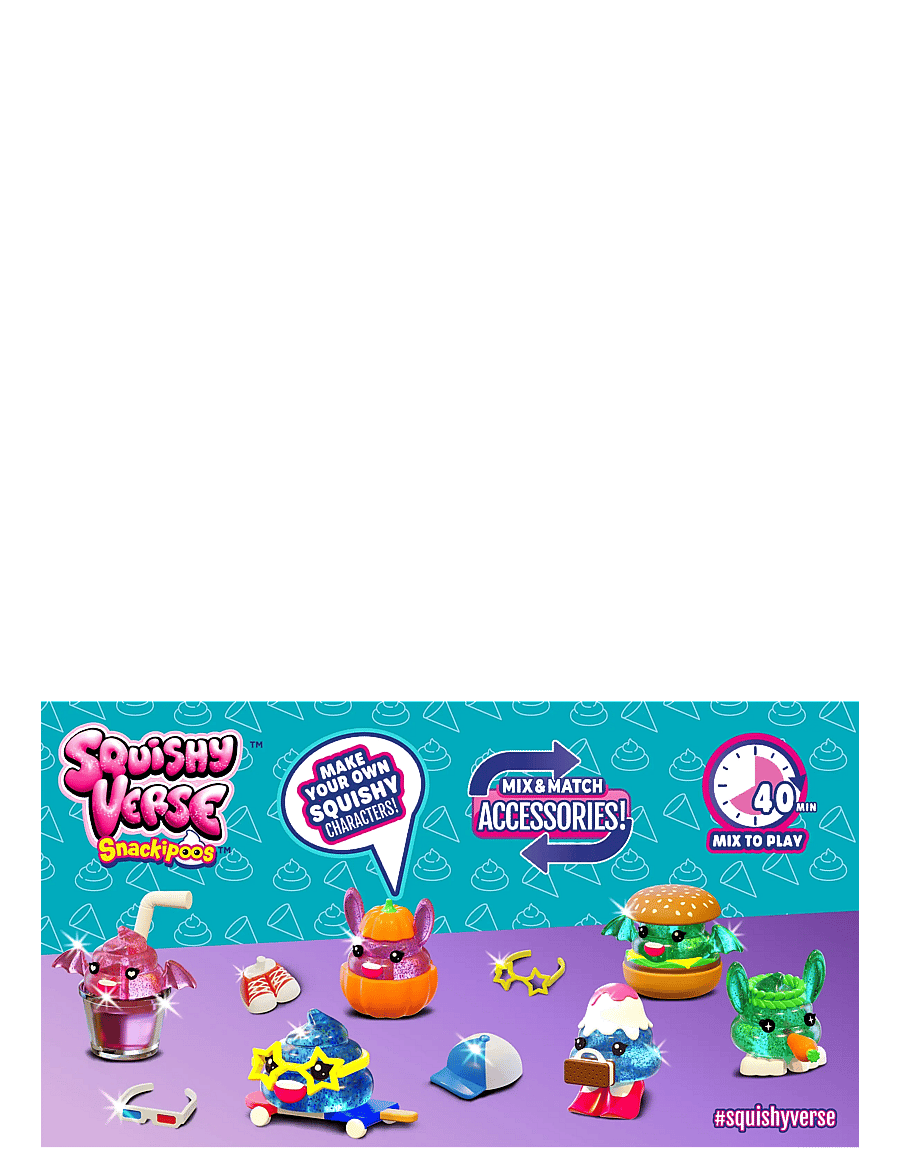 AMO - SquishyVerse Snackipoos 2-Pack in CDU - pysselset - multicolor - 4