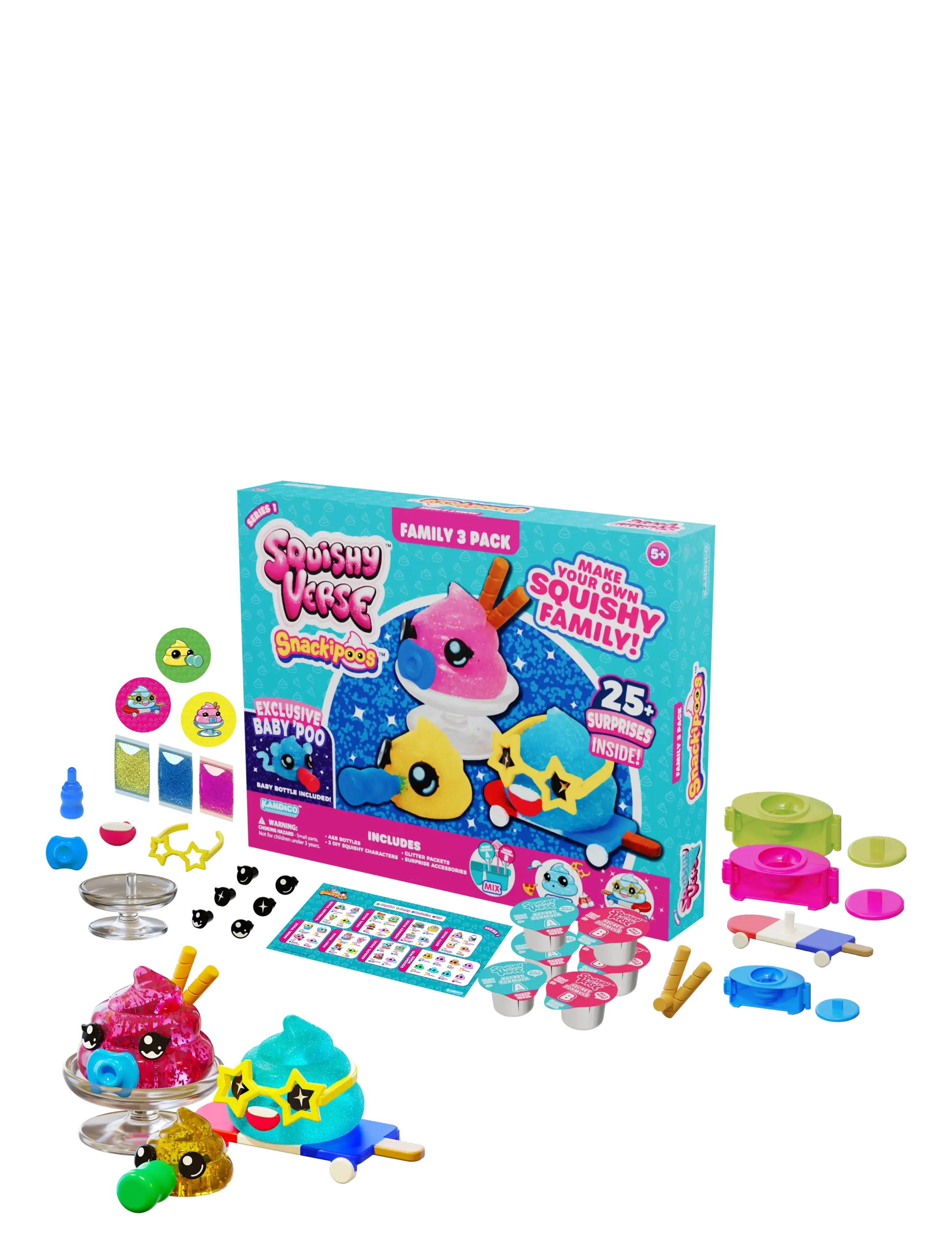 AMO Squishyverse Snackipoos S1 Family Pack, One Size, Blue, Håndværk > Håndværkssæt, Børn