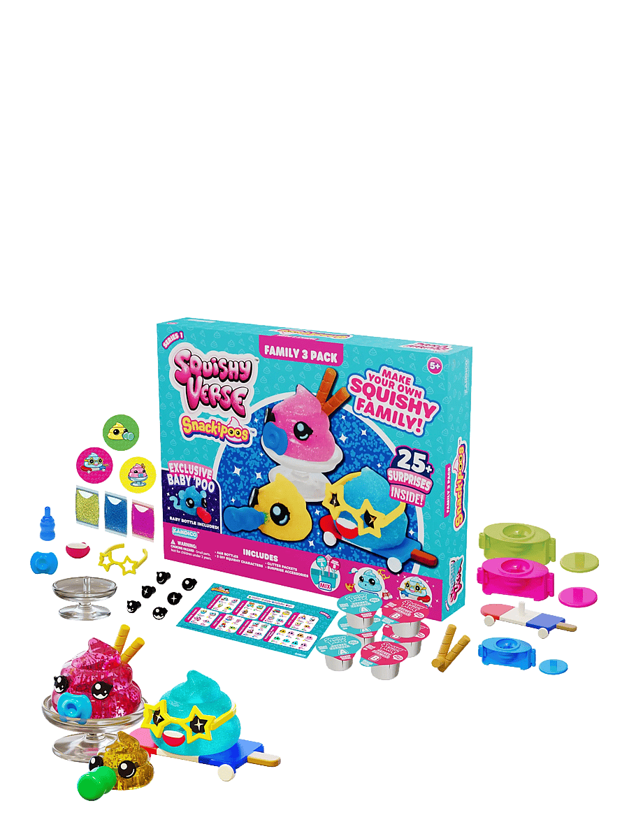 AMO - SquishyVerse Snackipoos S1 Family Pack - pysselset - multicolor - 0