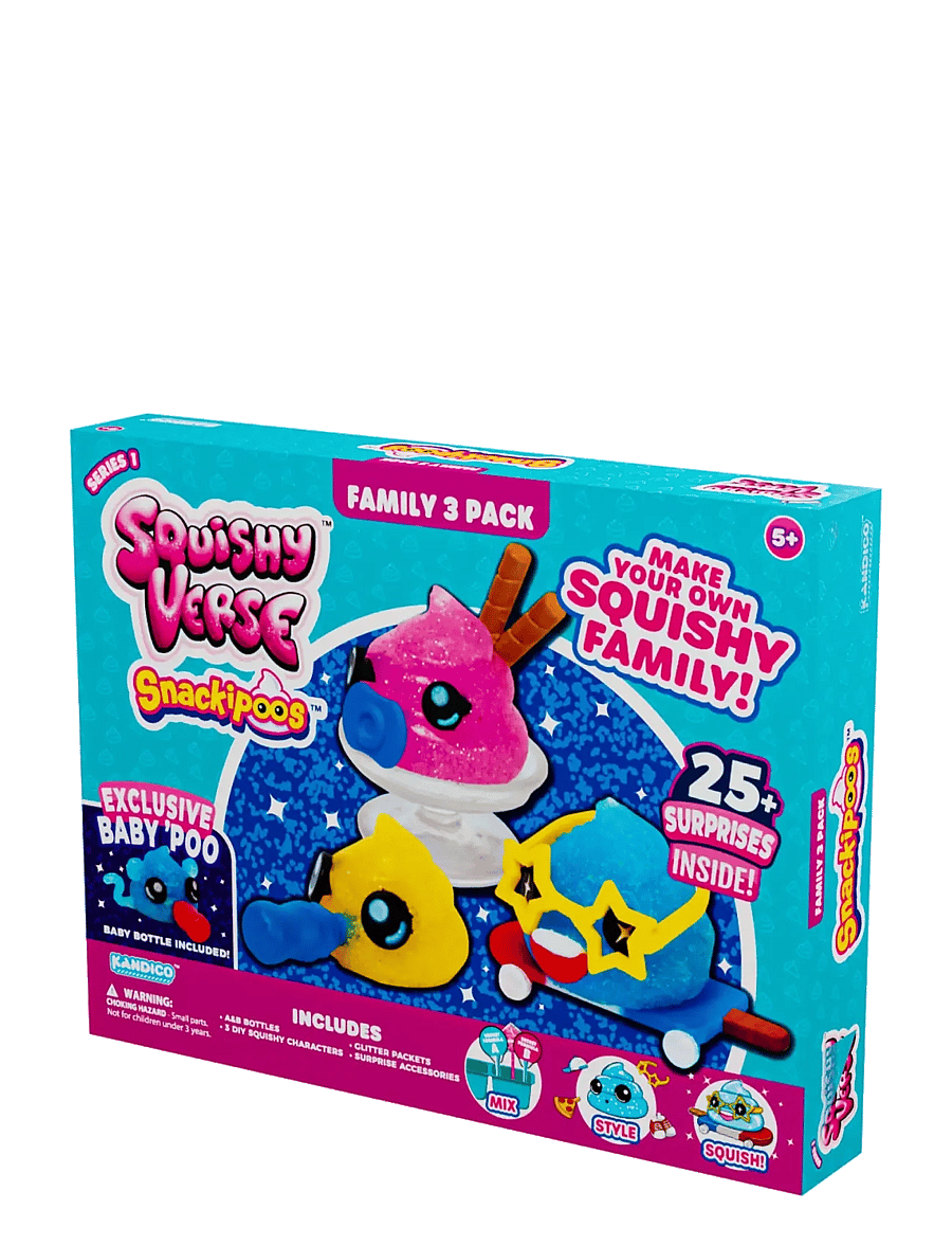AMO - SquishyVerse Snackipoos S1 Family Pack - pysselset - multicolor - 4