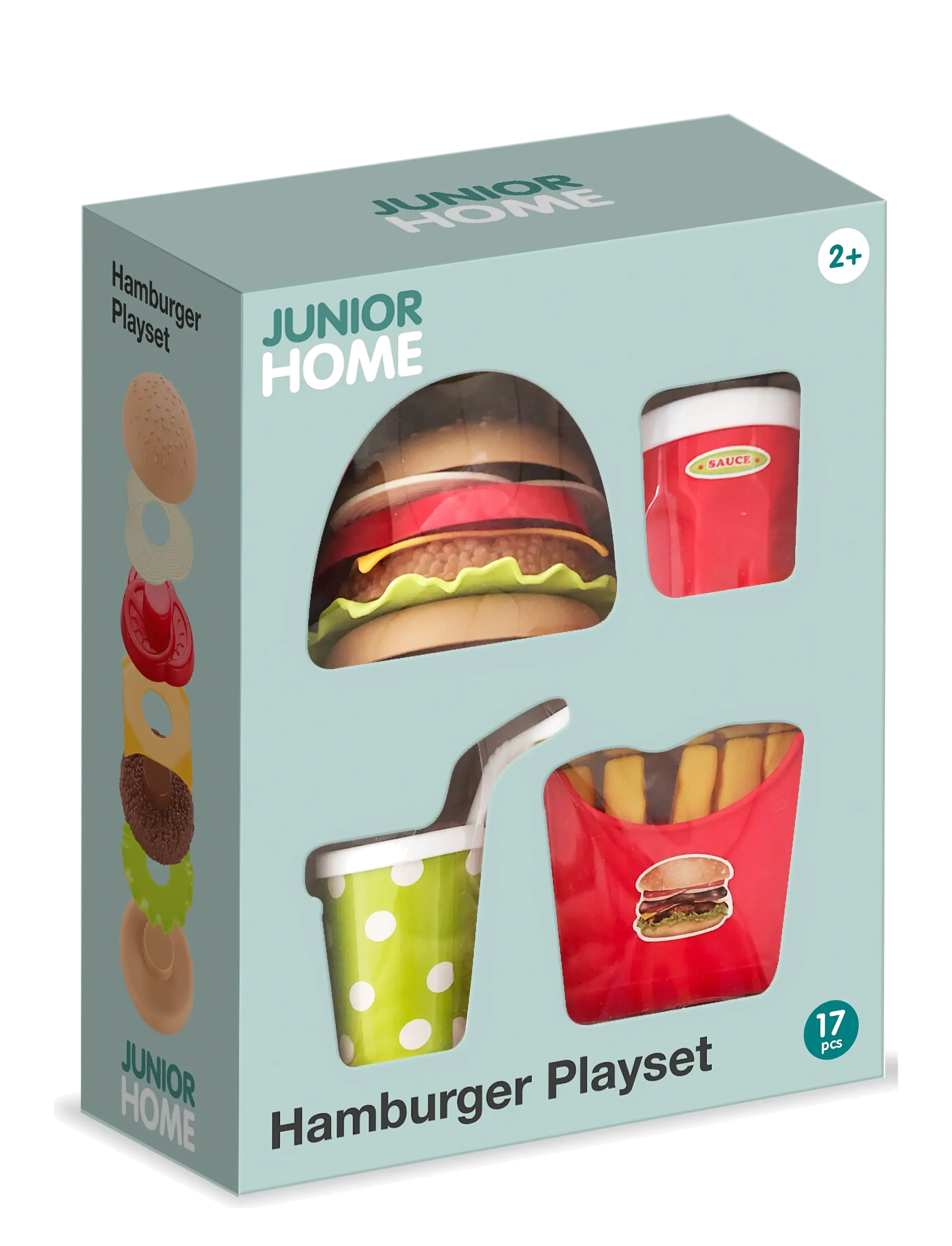 AMO JUNIOR HOME Hamburger Playset - Leksaksmat & Leksakstårtor - MULTICOLOR / multi