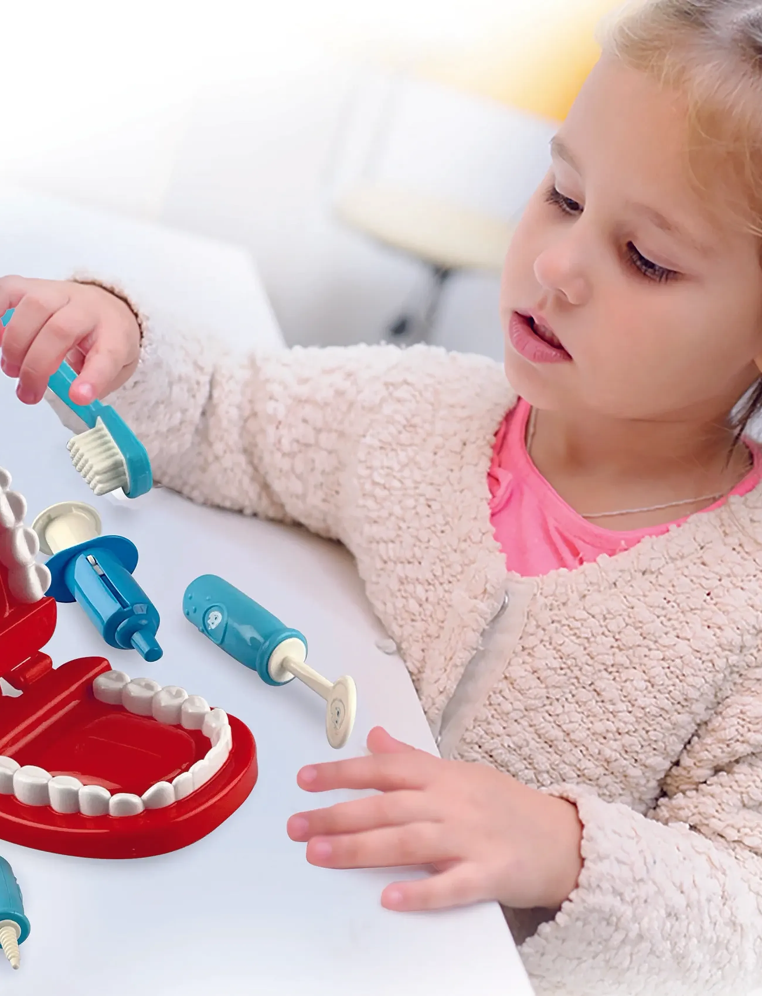 AMO Junior Home Dentist Playset, Børn, Kids Doctor Kit, Blå, Str: ONE SIZE
