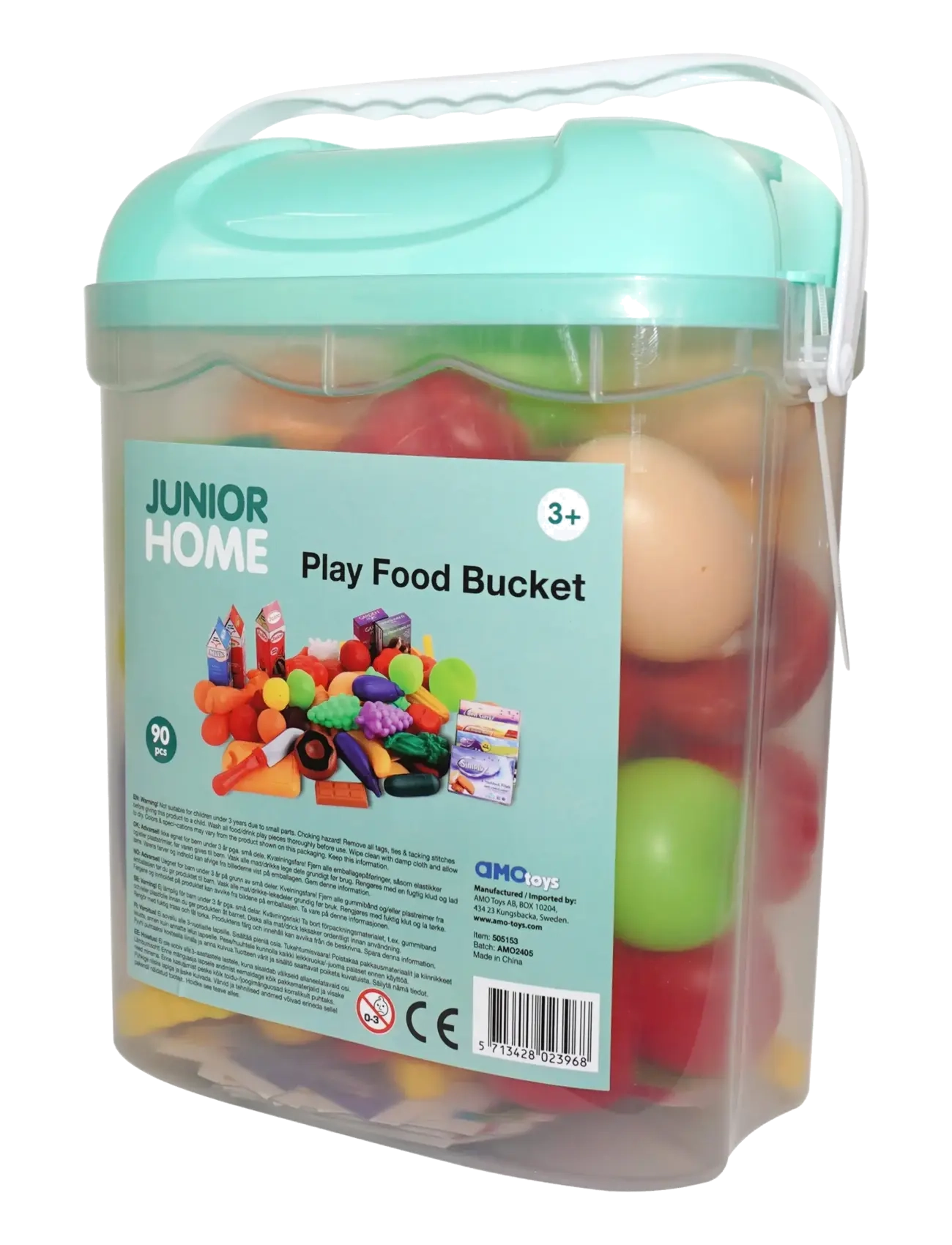 AMO - JUNIOR HOME Play Food Bucket 90 pcs - multicolor - 1