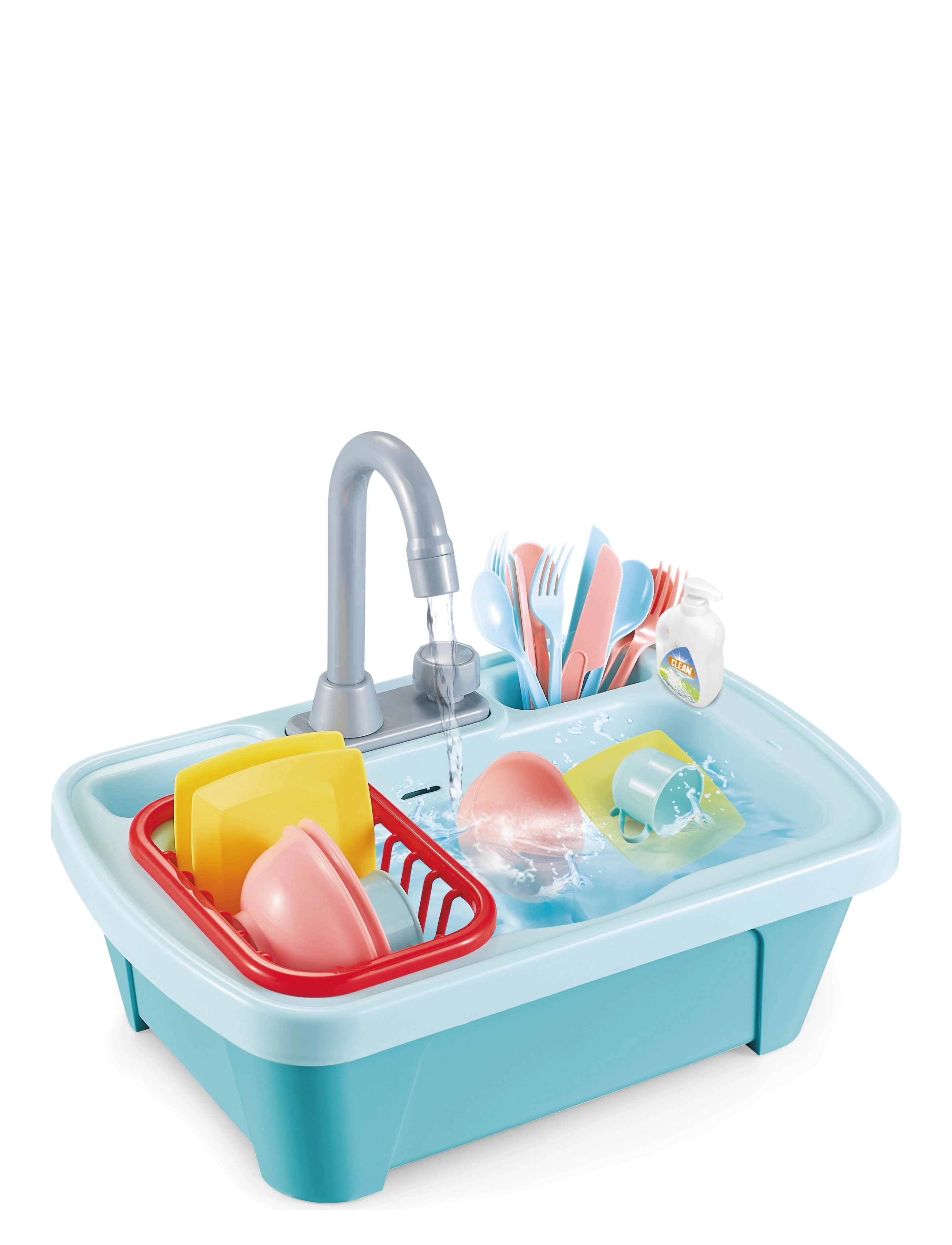 AMO Junior Home Sink Play Set Electronic, One Size, Blue, Legetøjskøkkener Og Tilbehør > Tilbehør Til Legetøjskøkkener, Børn