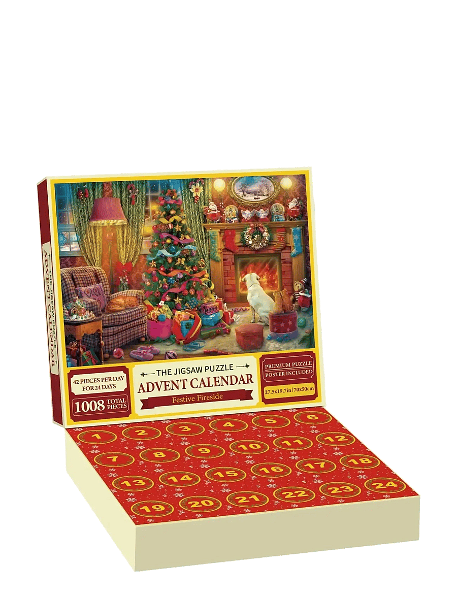 AMO - PUZZLES Merry Christmas Advent Puzzle 1008 pcs - julekalender - multicolor - 0