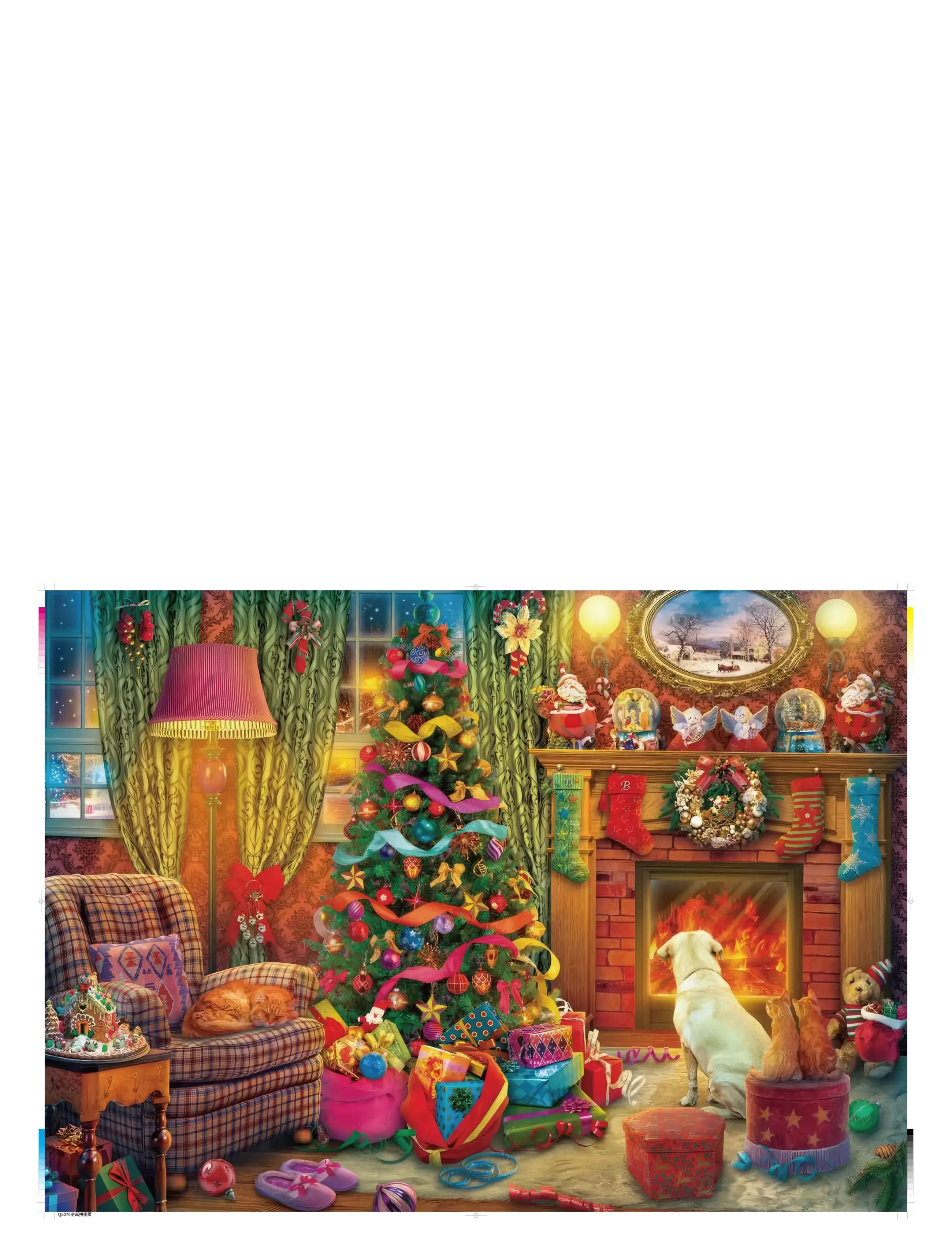 AMO - PUZZLES Merry Christmas Advent Puzzle 1008 pcs - julekalender - multicolor - 1