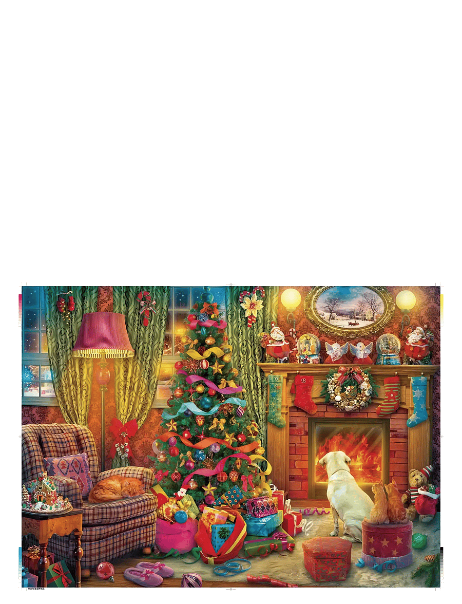 AMO - PUZZLES Merry Christmas Advent Puzzle 1008 pcs - julekalender - multicolor - 1
