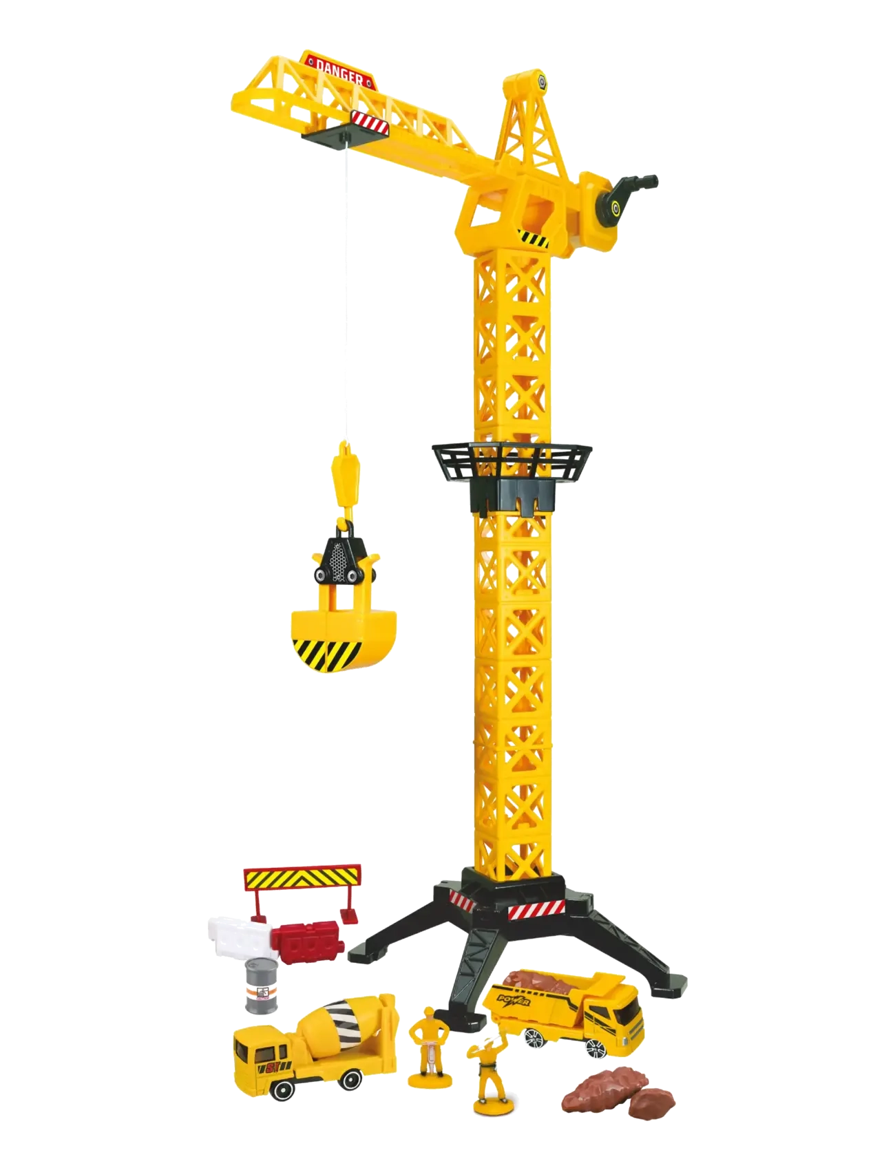 AMO JUNIOR DRIVER Tower Crane 57cm Playset with 2 construction v - Leksaksfordon - MULTICOLOR / yellow