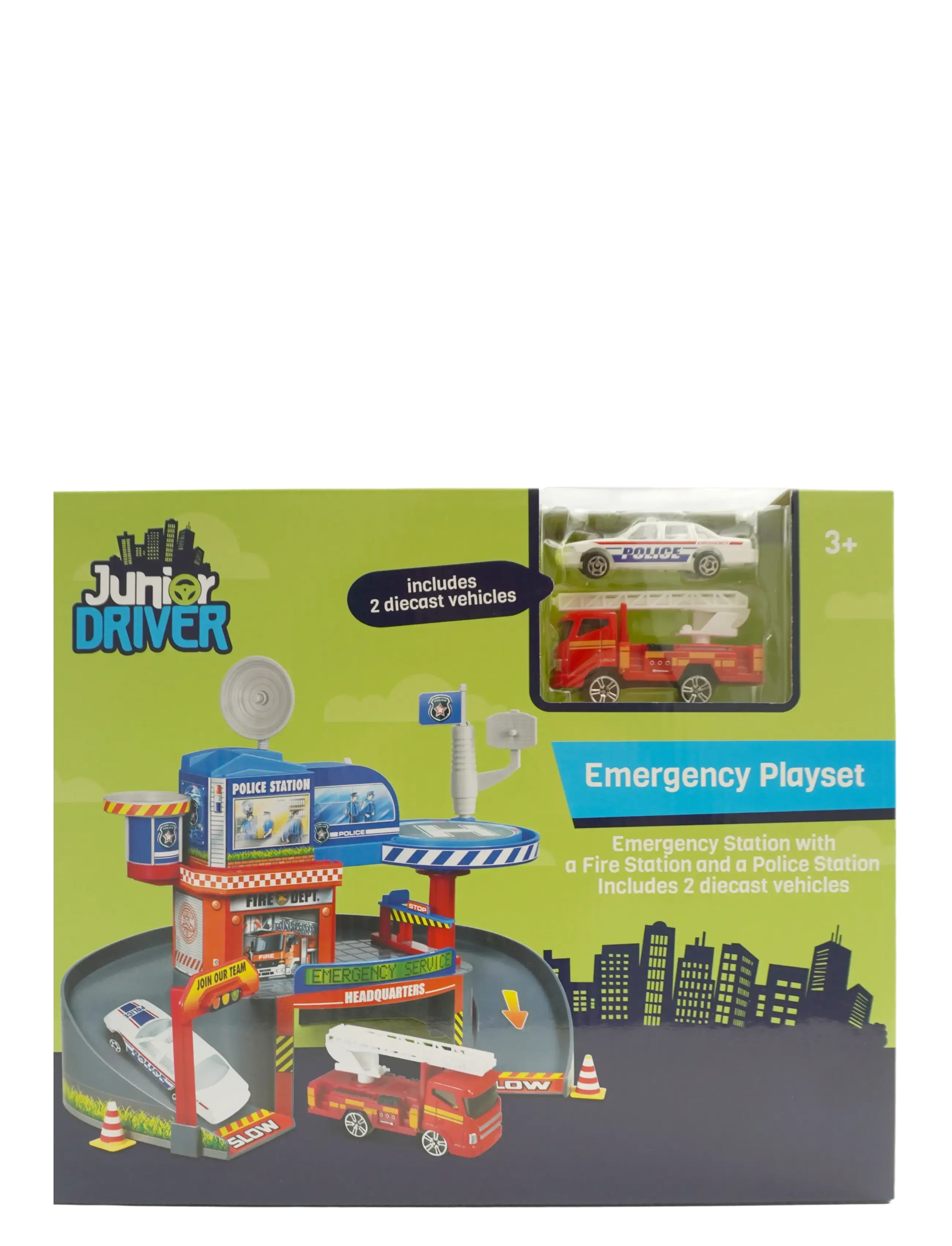 AMO Junior Driver Emergency Playset, Børn, Vehicle Garages, Multi/mønstret, Str: ONE SIZE