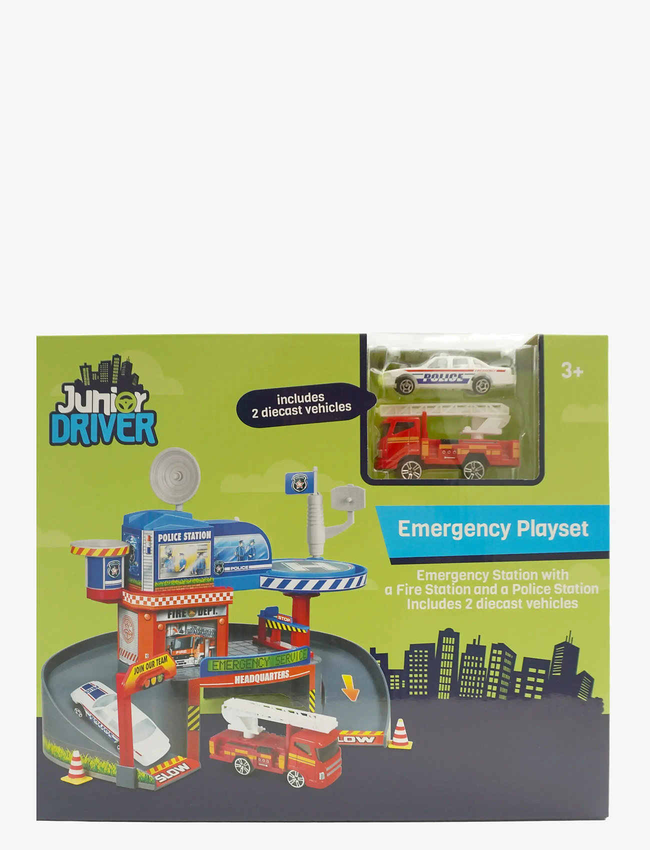 AMO - JUNIOR DRIVER Emergency Playset - legetøjsgarager - multicolor - 0