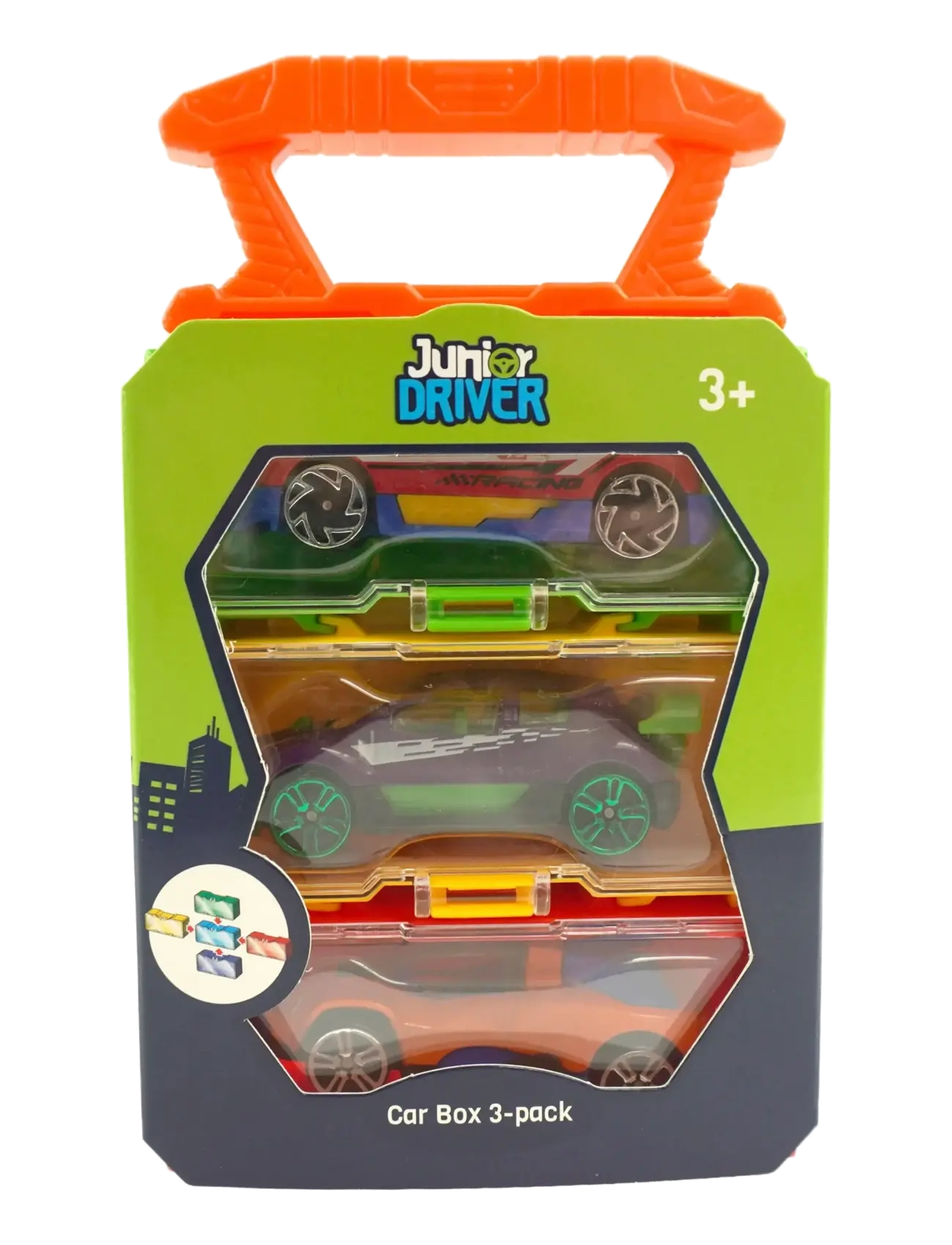 AMO Junior Driver 3 Pack Display Box With Car, Other Toy Cars, Orange, Str: ONE SIZE