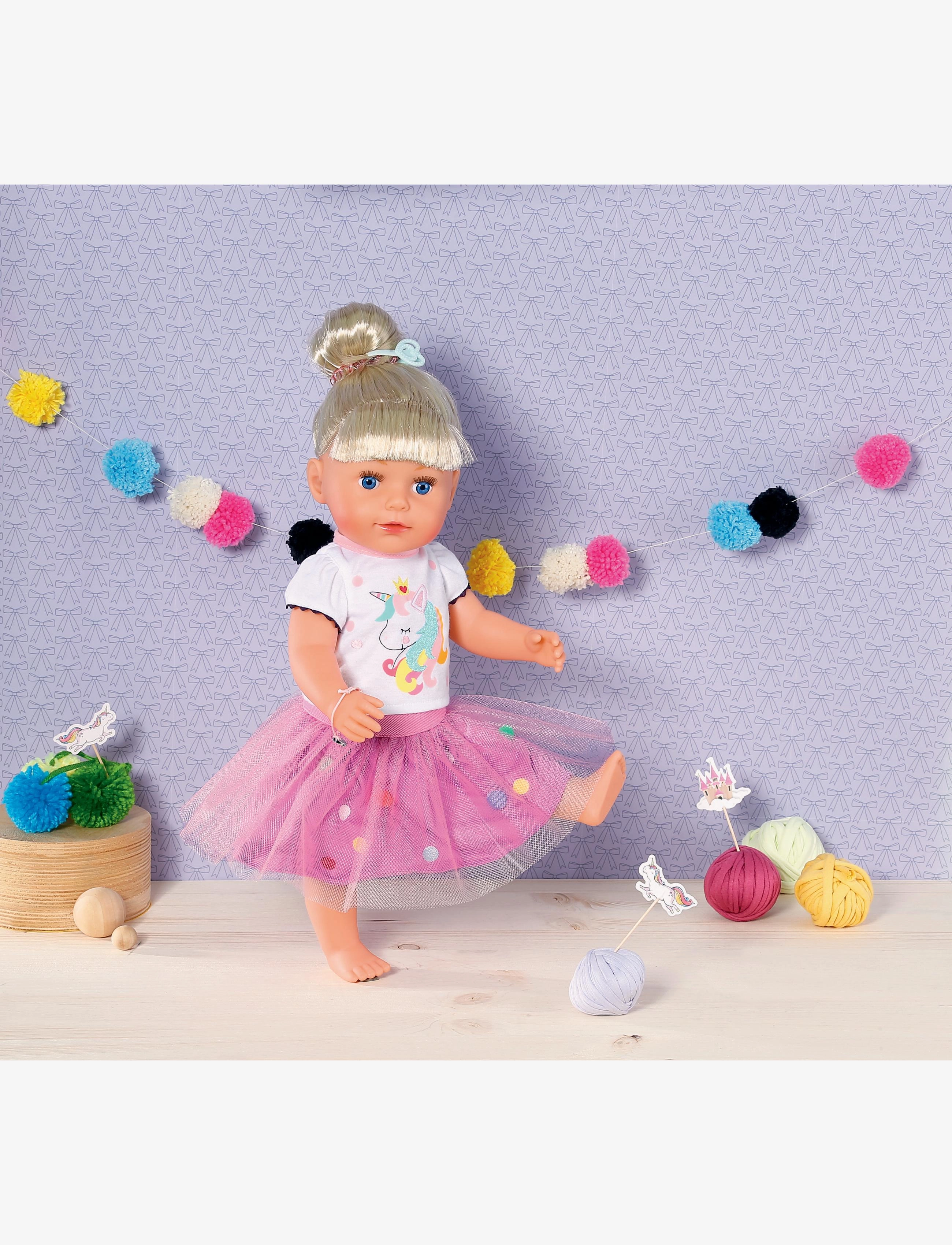 AMO - Dolly Moda Unicorn Shirt with Tutu 43cm - multi coloured - 1