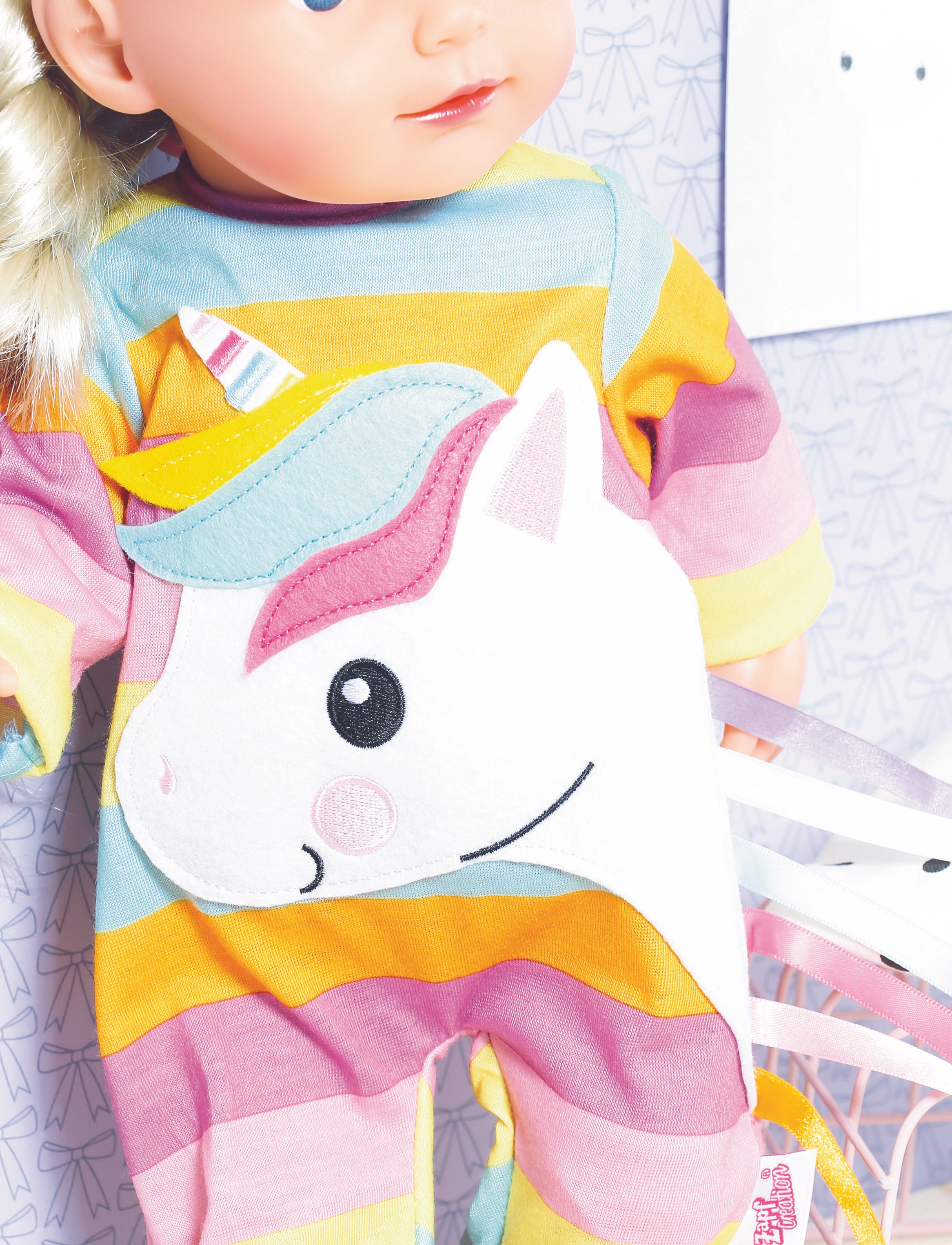 AMO - Dolly Moda Unicorn Romper 43cm - multi coloured - 1