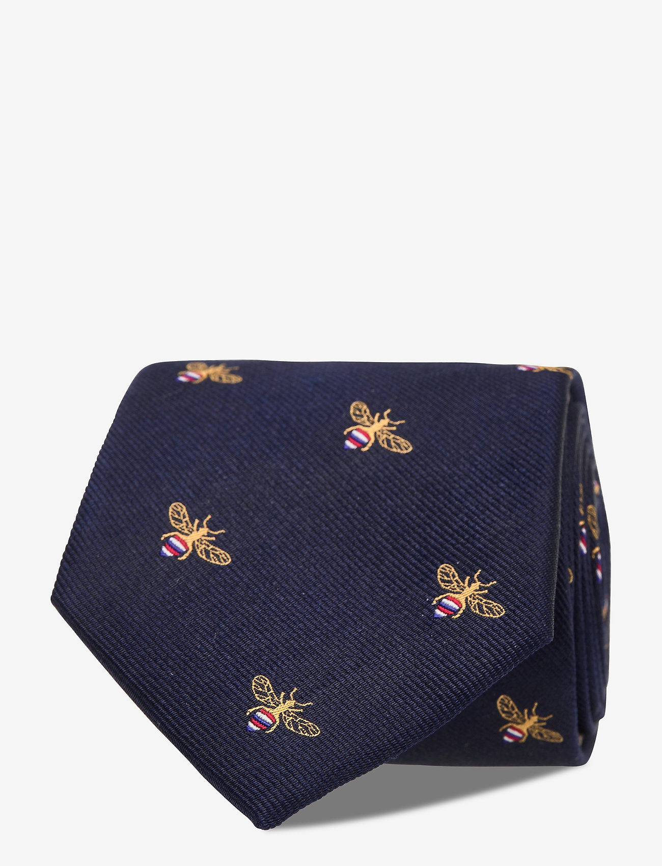 An Ivy - Navy Bee Silk Tie - navy/golden/red - 1