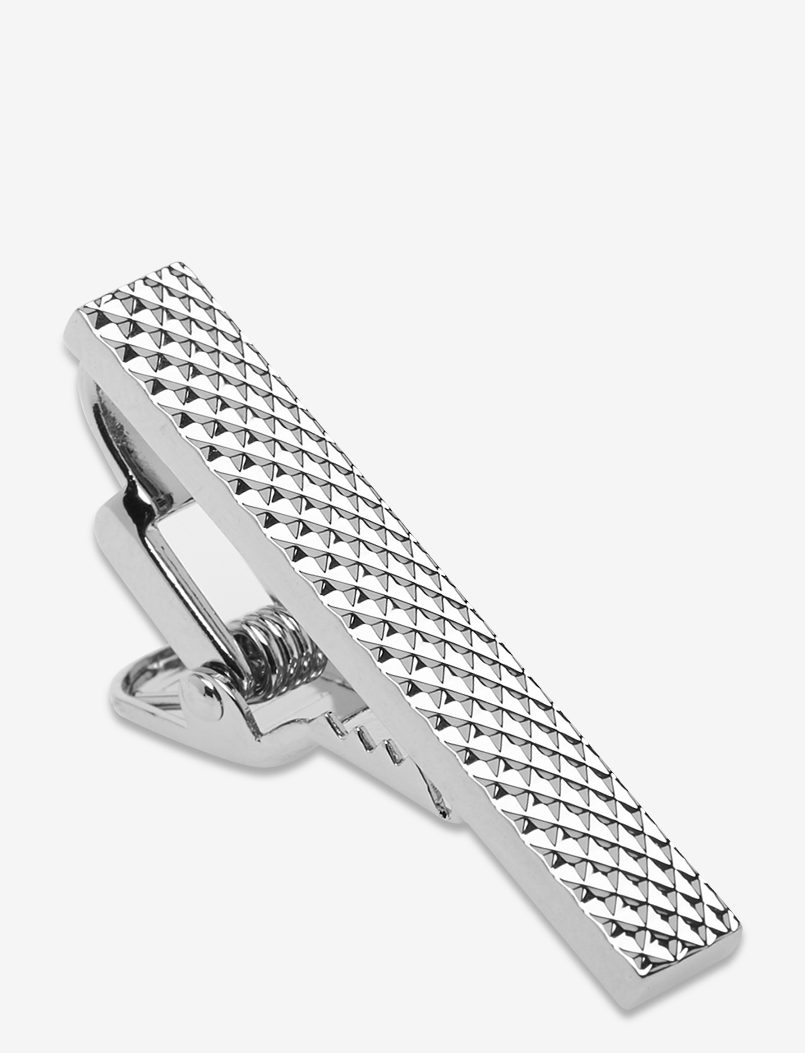 AN IVY Patterned Silver Bar 3,5 Cm, One Size, Accessories, Silber - Tie Clips, Männerswear