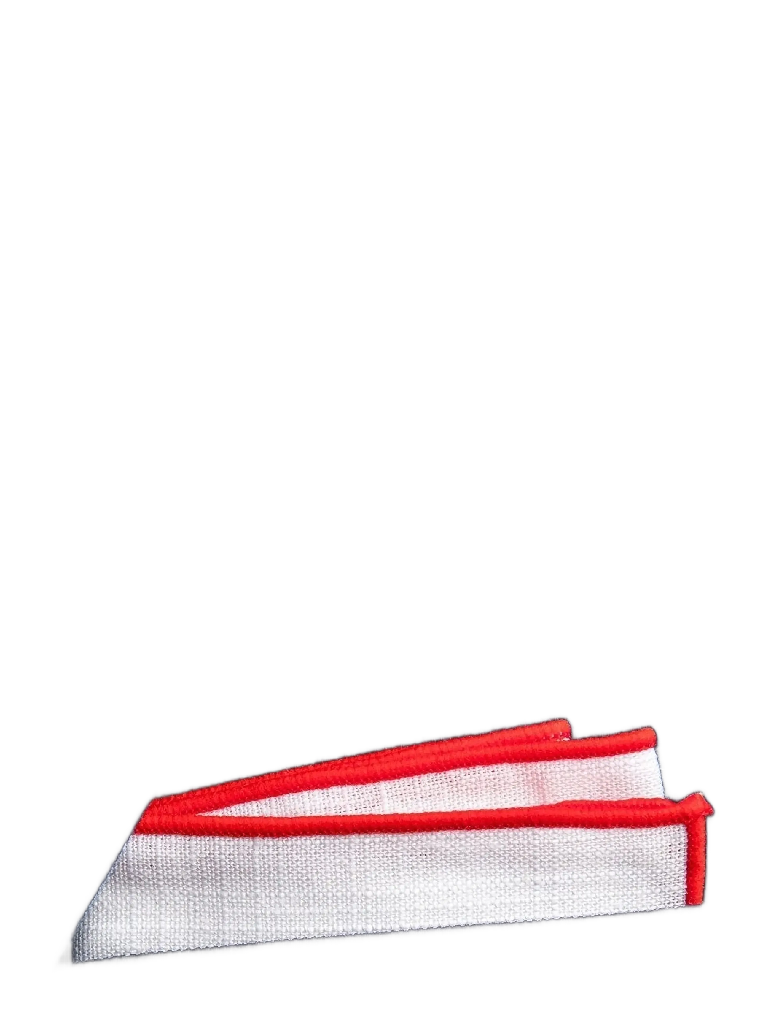 AN IVY - Red Borders Pocket Square - white/red - 2