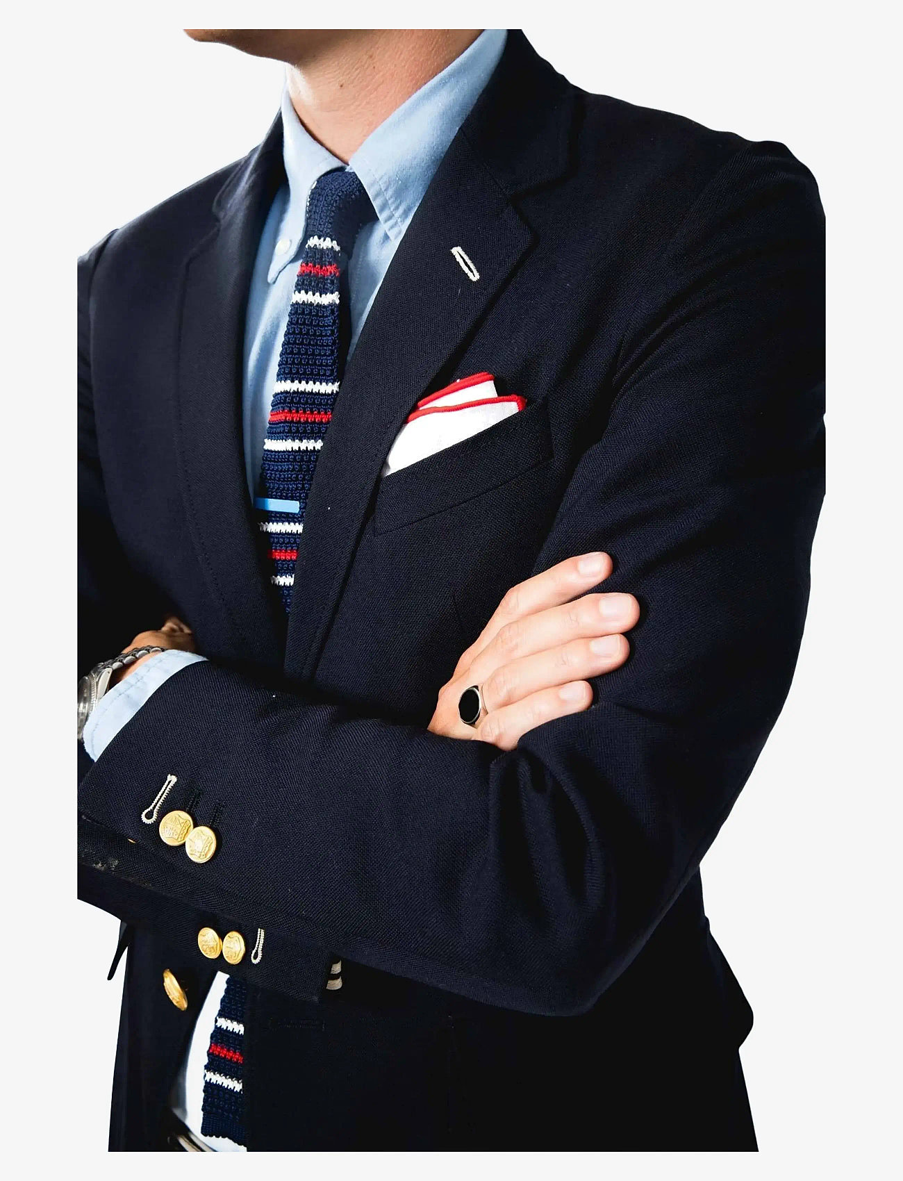 AN IVY - Red Borders Pocket Square - laveste priser - white/red - 3