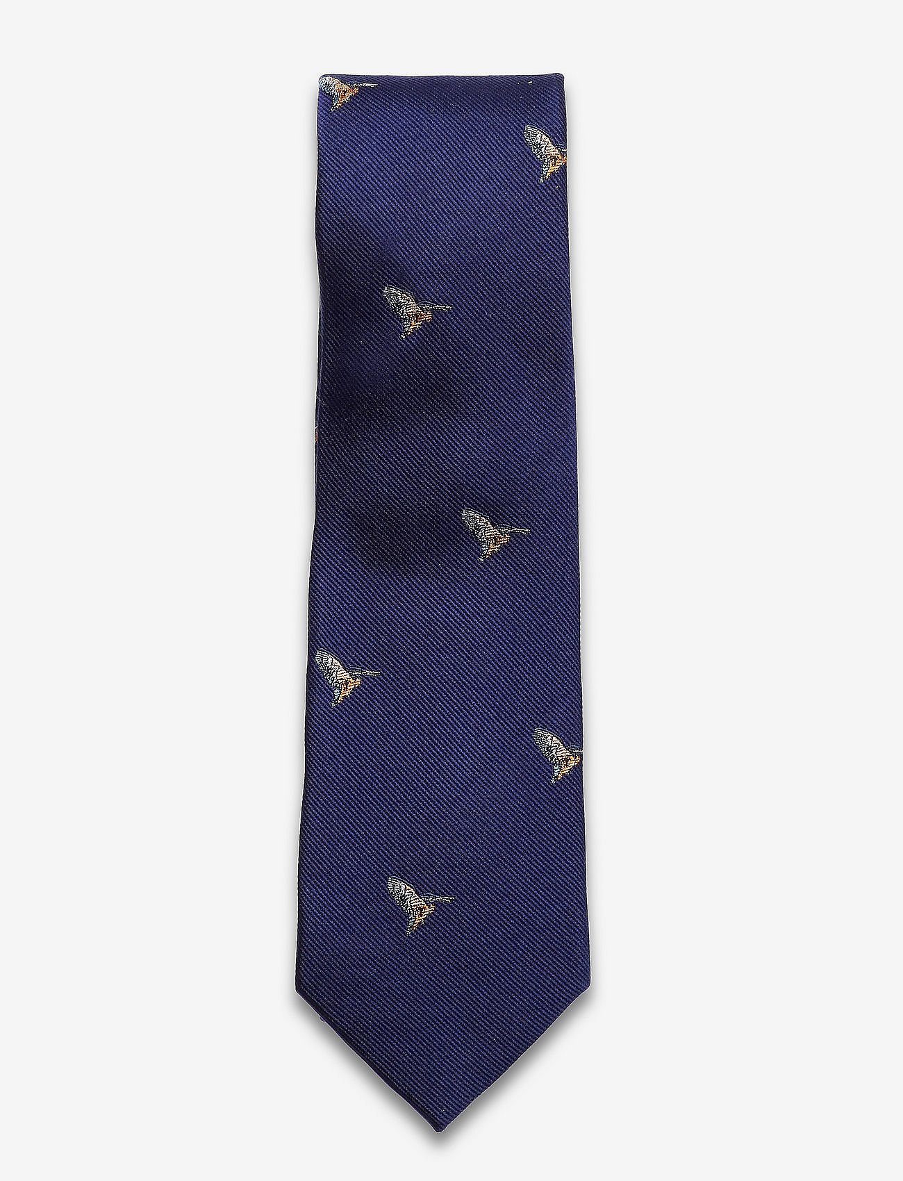 Allover Blue Kingfisher Silk Tie