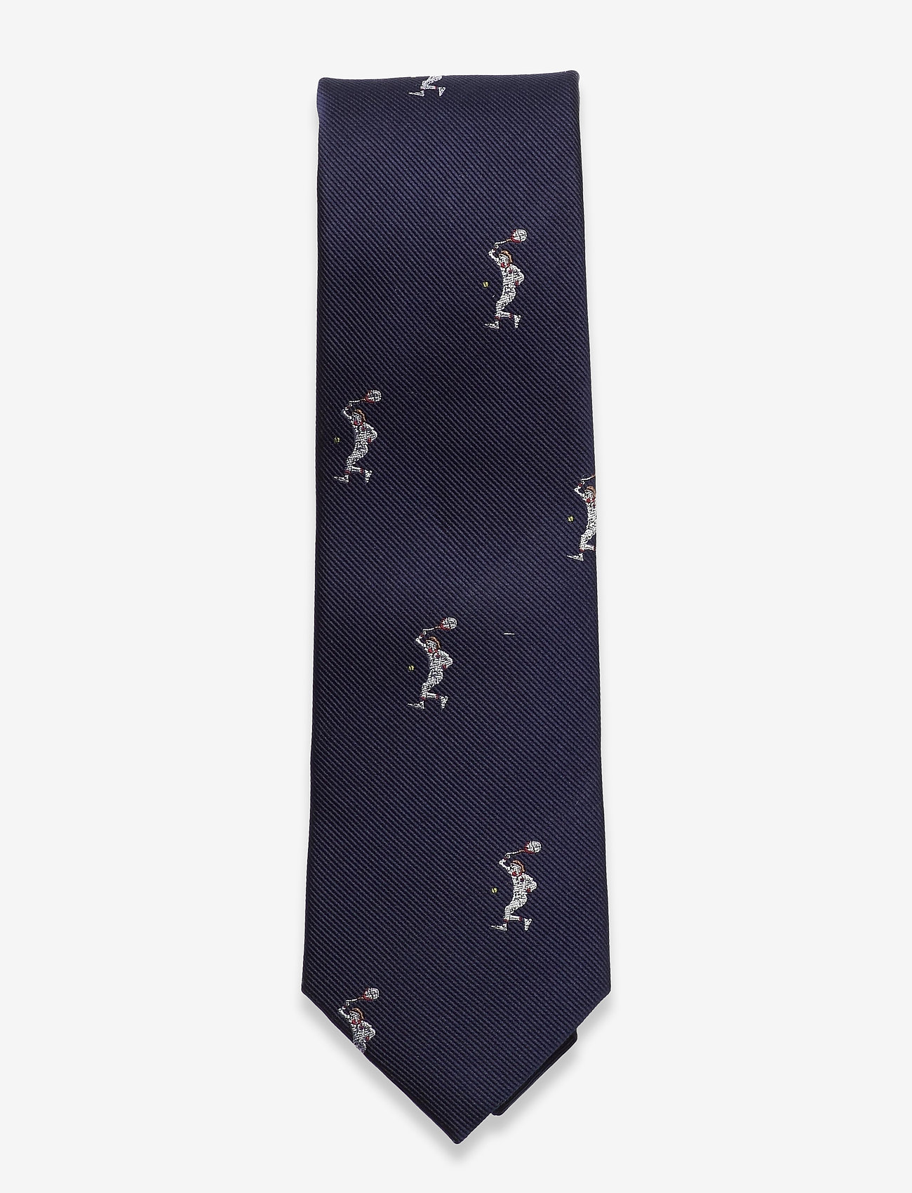 An Ivy - Allover Navy Tennis Player Silk Tie - navy - 0