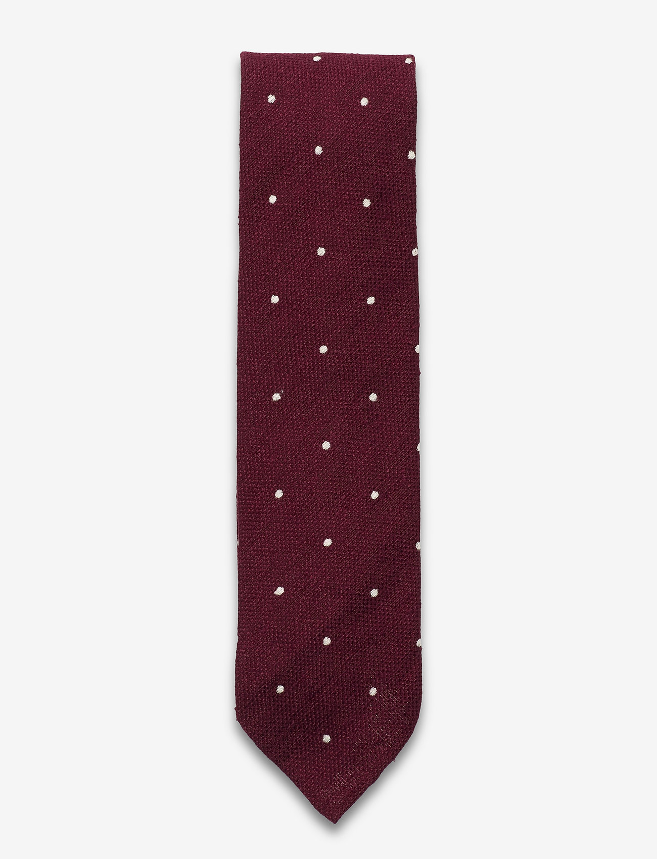 An Ivy - Burgundy Dot Italy Tie - burgundy/white - 0