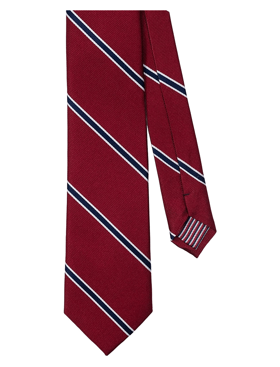 AN IVY - Red White Navy American Silk Tie - red/white/blue - 2