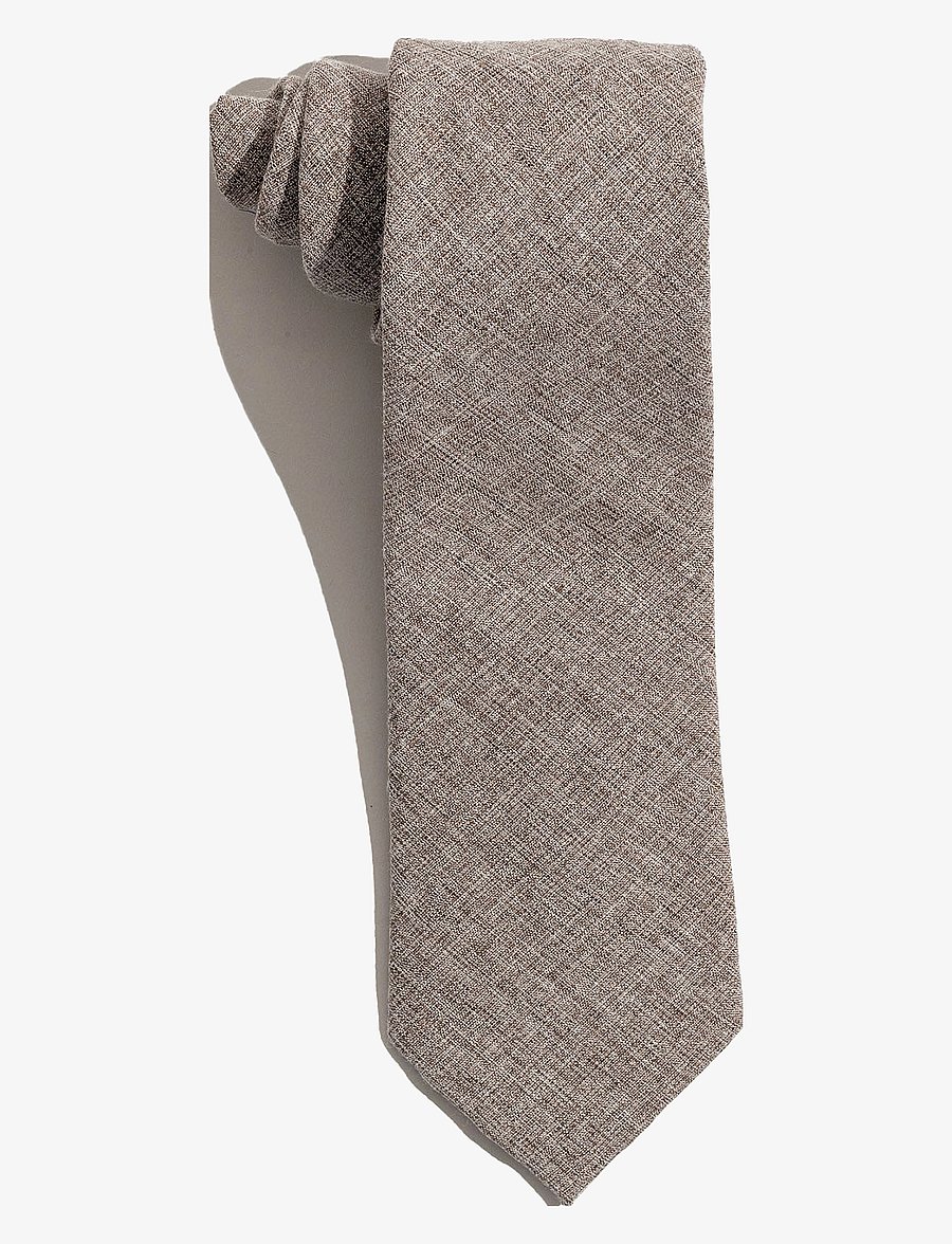 AN IVY - Beige Textured Tie - cravates - beige - 2