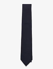 AN IVY - Solid Navy Cotton Tie - kaklasaites - navy - 0