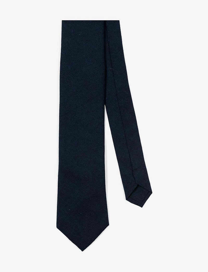 AN IVY - Solid Navy Cotton Tie - lipsud - navy - 1