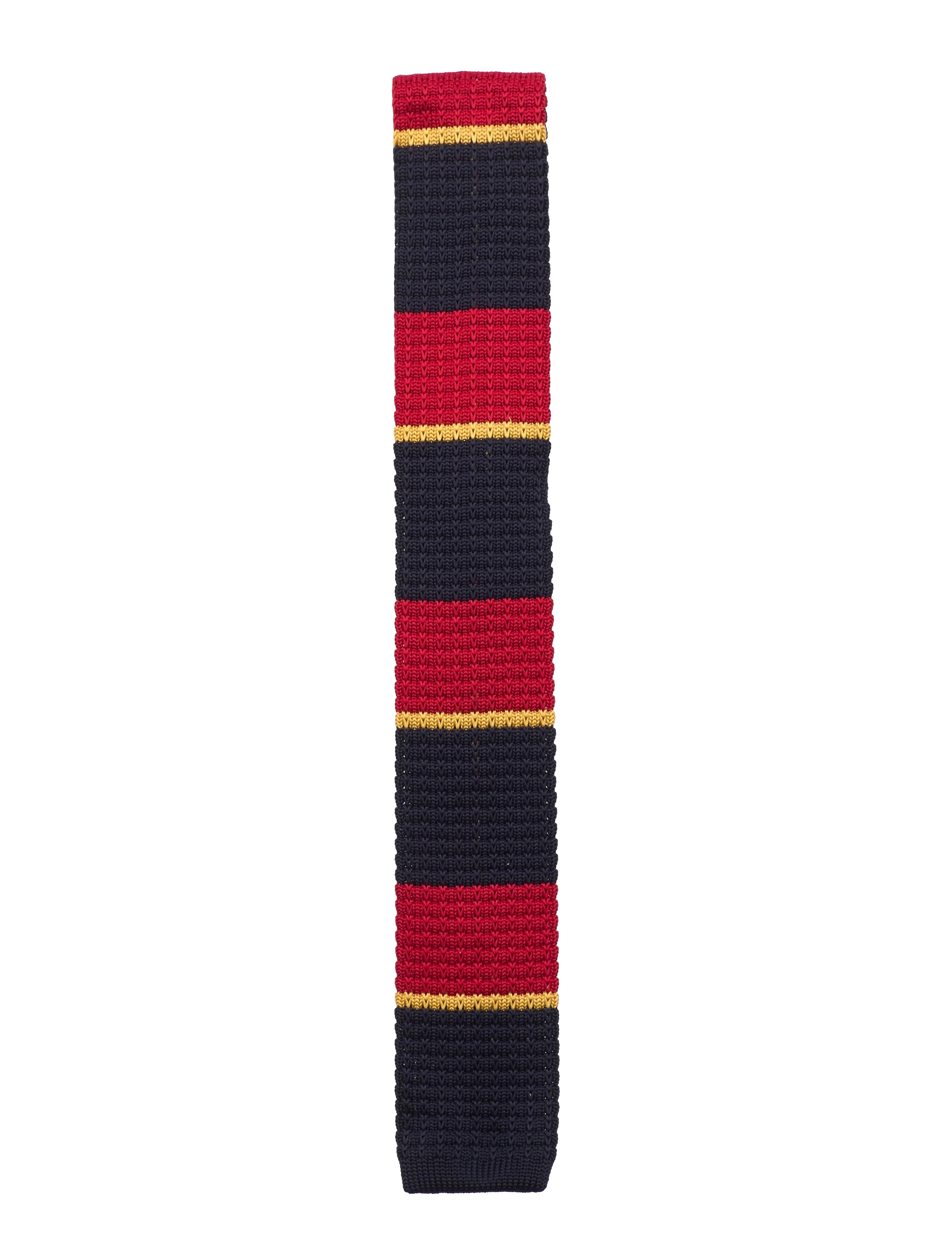 AN IVY - Navy Red Yellow Knit IVY Tie - navy/red/yellow - 0