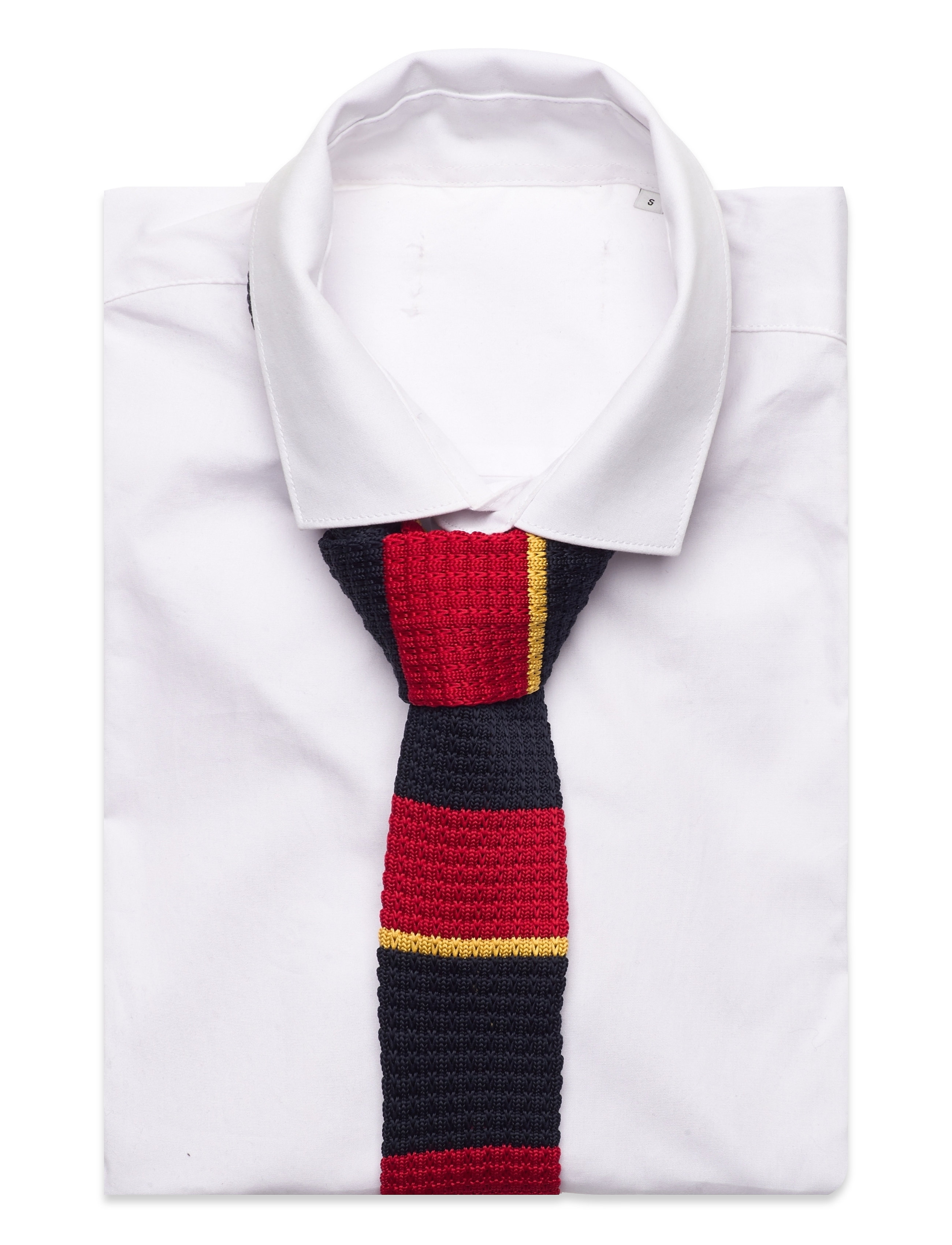 AN IVY - Navy Red Yellow Knit IVY Tie - navy/red/yellow - 2