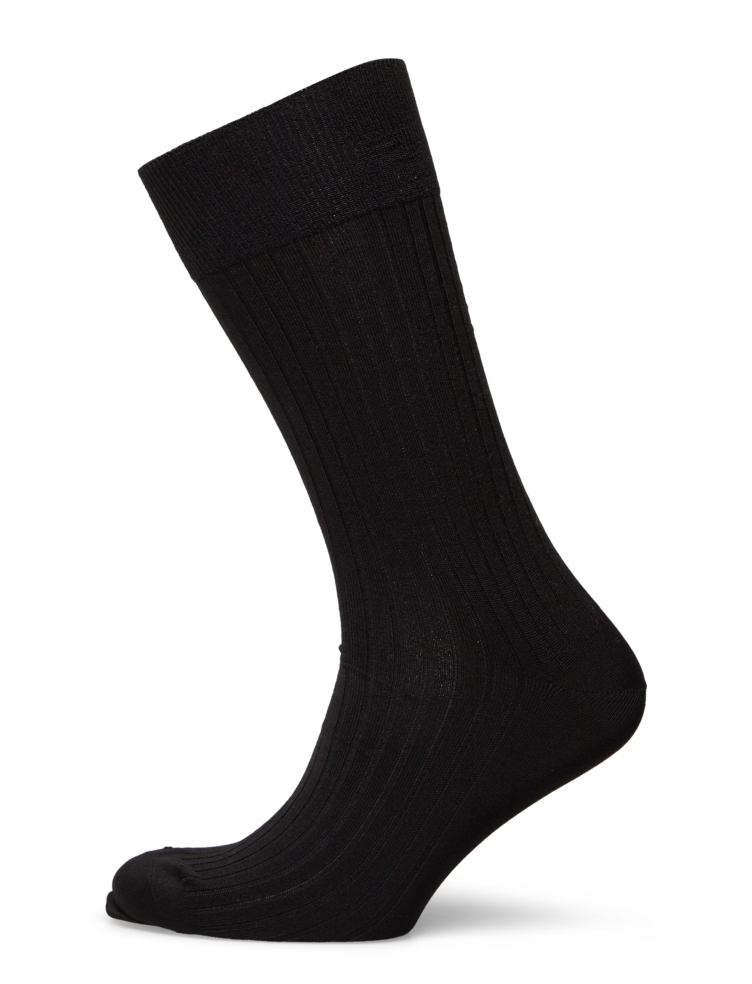 AN IVY Schwarz Ribbed Socken Schwarz - 39-42 - Herren