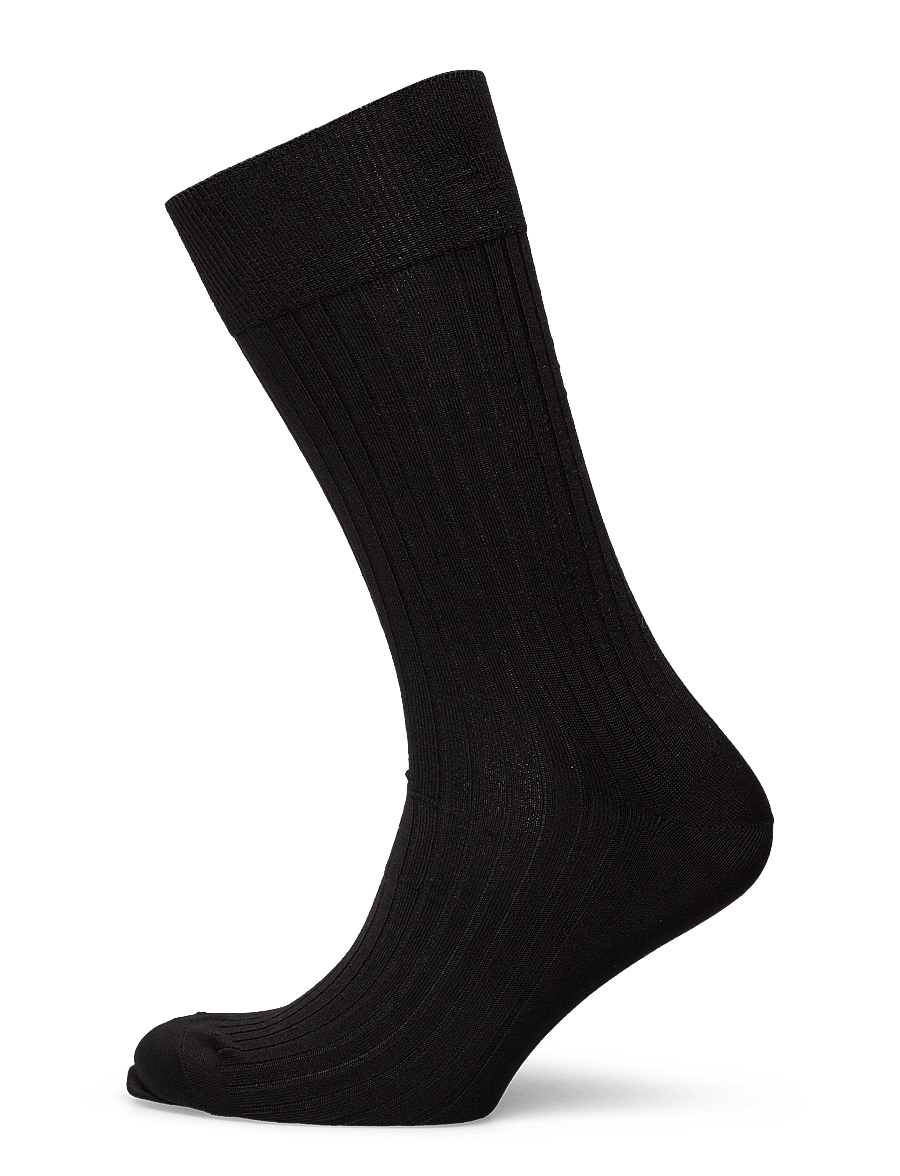 AN IVY - Black Ribbed Socks - tennissocken - black - 1