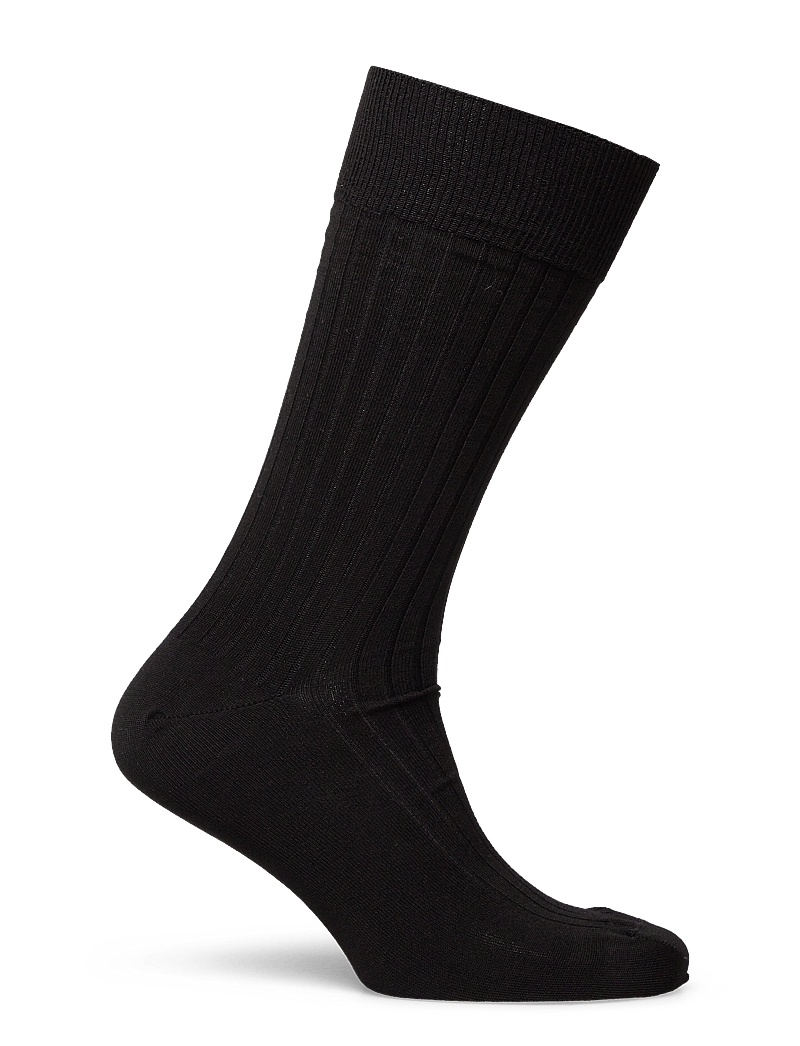 AN IVY - Black Ribbed Socks - crew-socken - black - 2