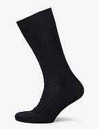 Navy Ribbed Socks - NAVY