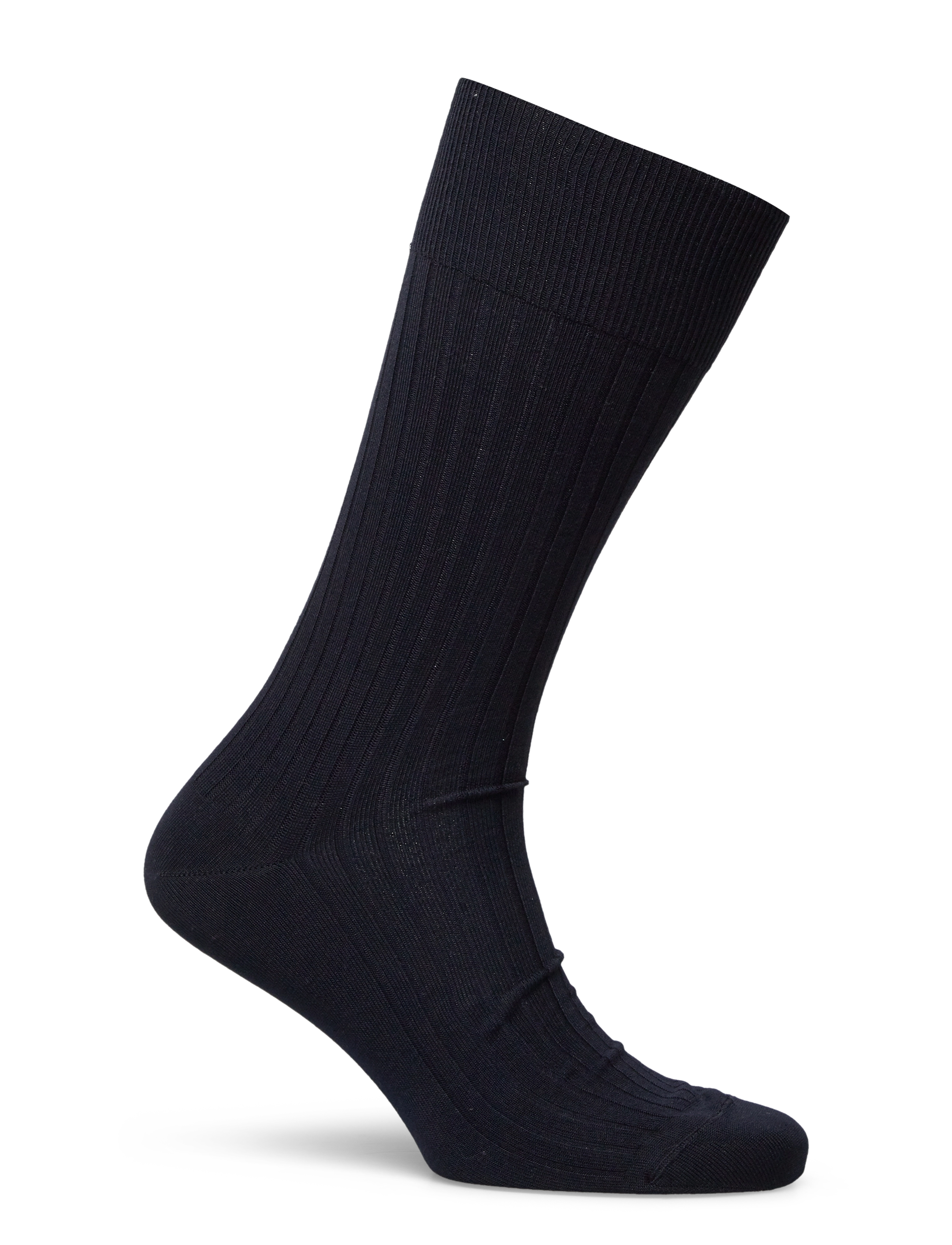 AN IVY - Navy Ribbed Socks - navy - 2