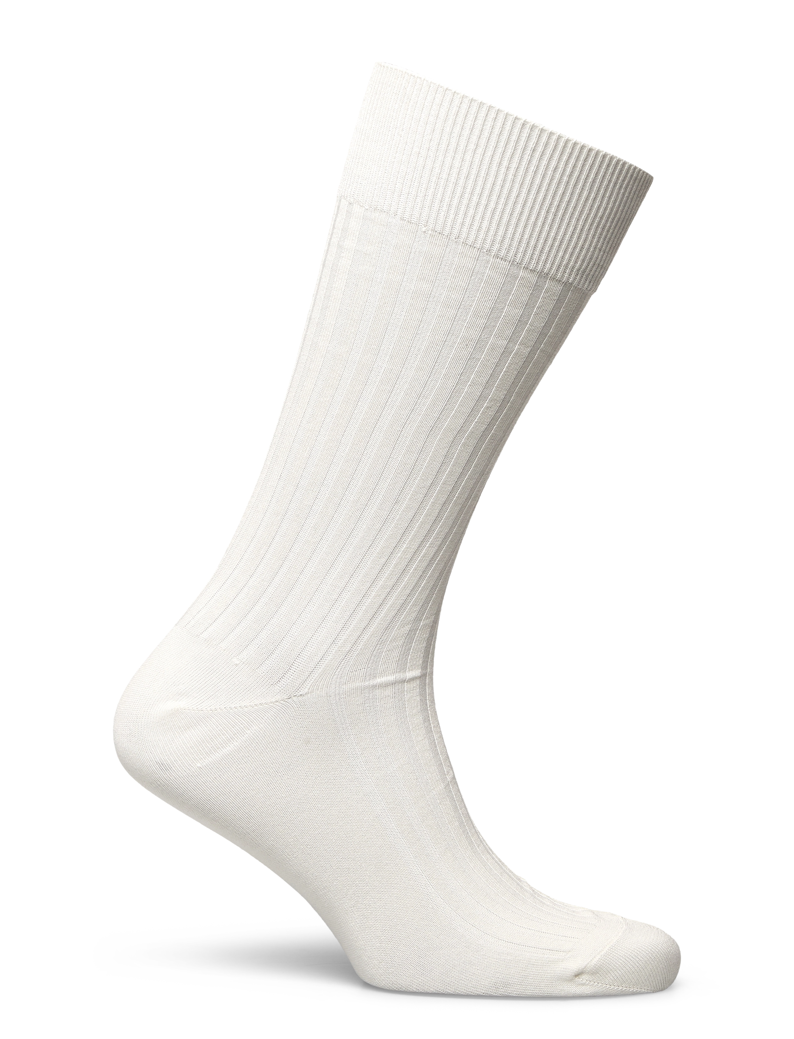 AN IVY - Off White Ribbed Socks - white - 2