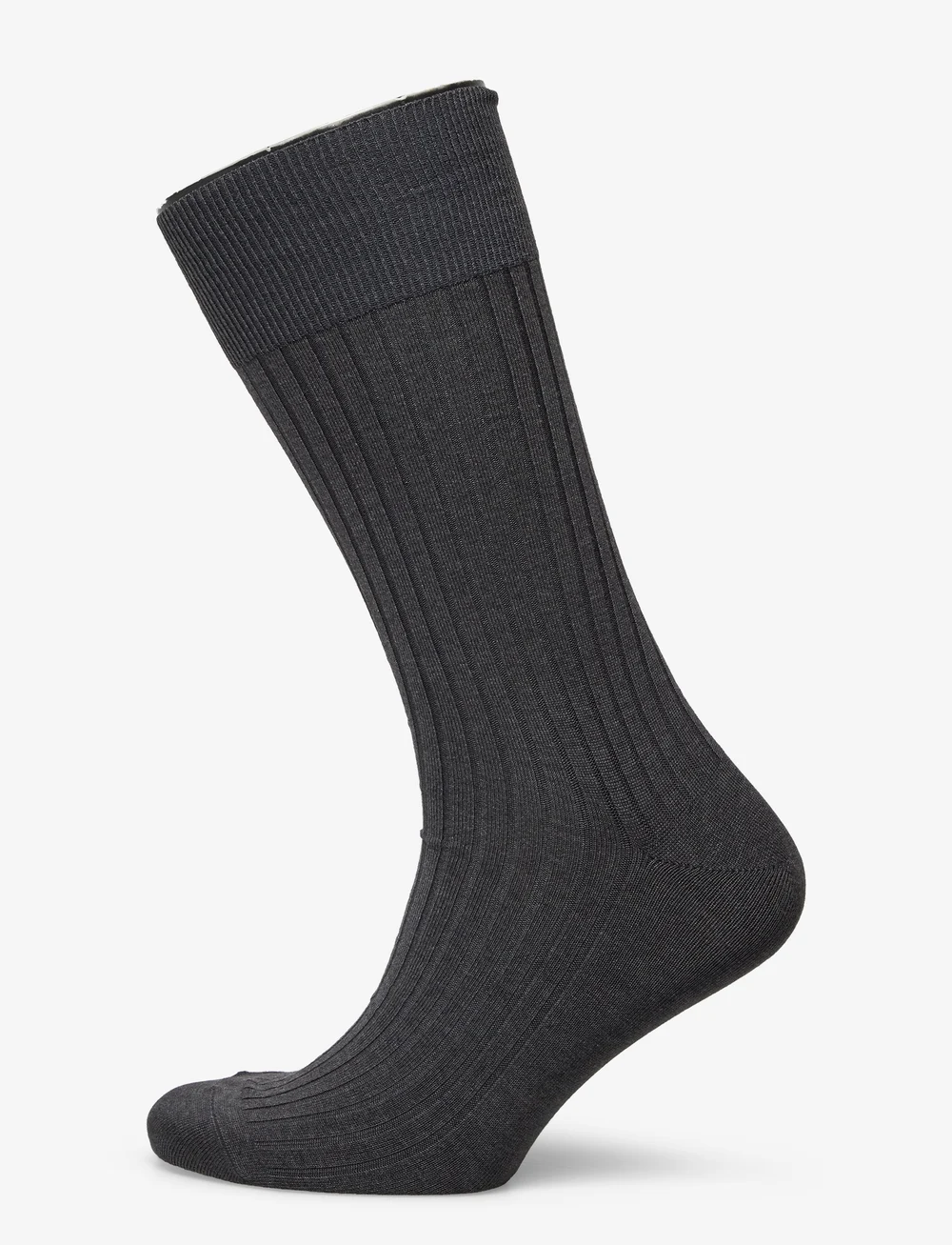 AN IVY - Charcoal Ribbed Socks - klassikalised sokid - grey - 1