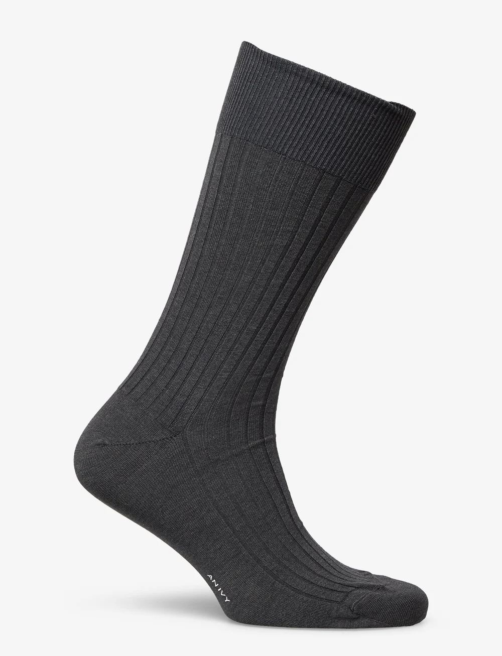 AN IVY - Charcoal Ribbed Socks - klassikalised sokid - grey - 2