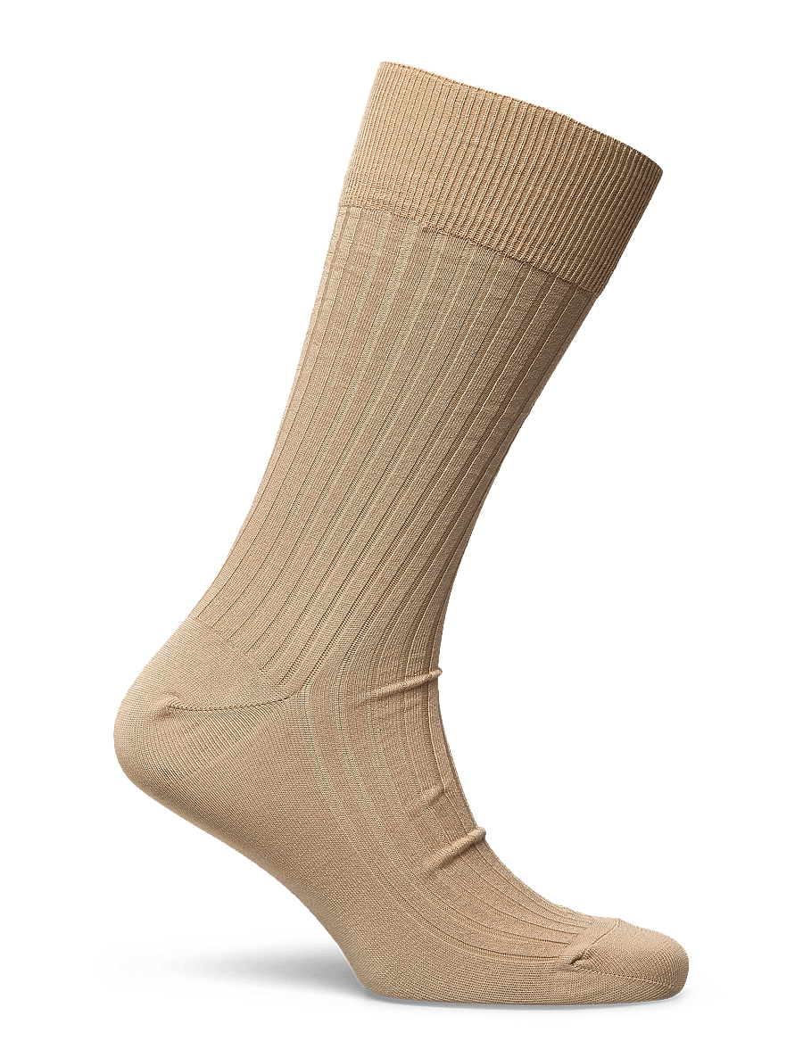 AN IVY - Beige Ribbed Socks - klasikinės kojinės - beige - 2