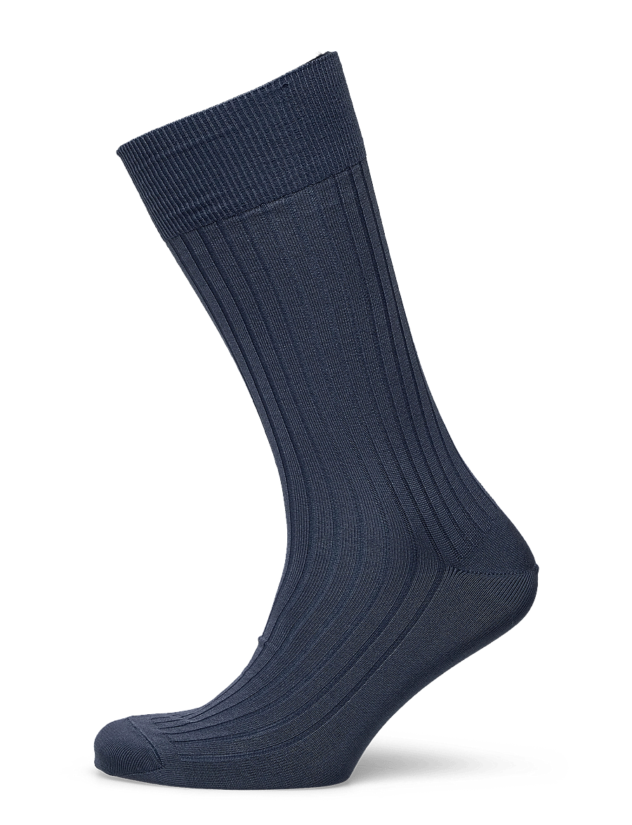 AN IVY - Indigo Ribbed Socks - crew-socken - blue - 1