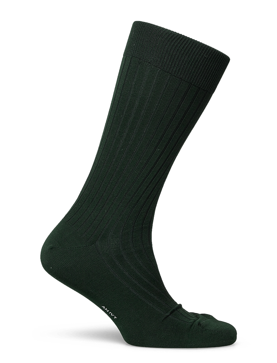 AN IVY - Forest Green Ribbed Socks - tennissocken - green - 2