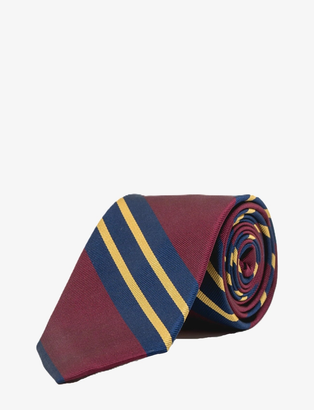 AN IVY - Miles Burgundy Striped Silk Tie - burgundy - 2