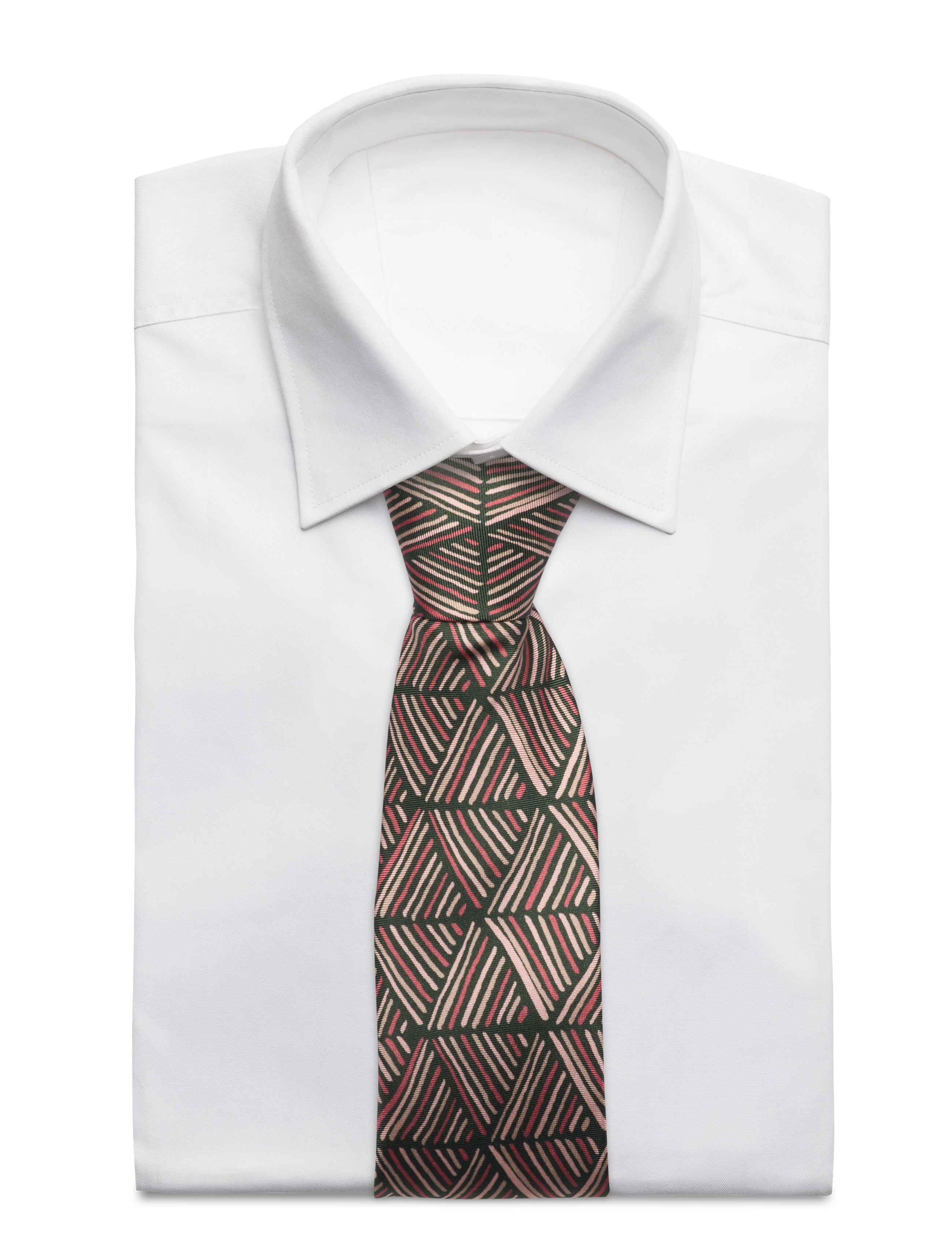 AN IVY - Malik Green Yellow Orange Silk Tie - multi - 1