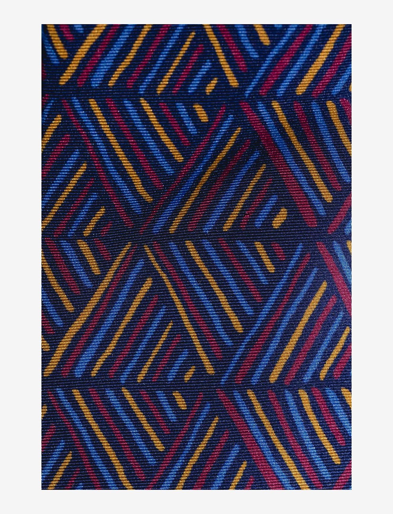 AN IVY - Malik Navy Burgundy Blue Silk Tie - slips - multi - 2