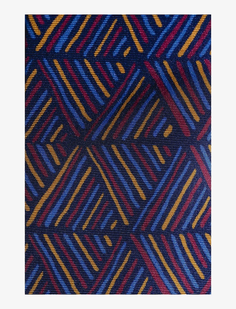 AN IVY - Malik Navy Burgundy Blue Silk Tie - slips - multi - 2