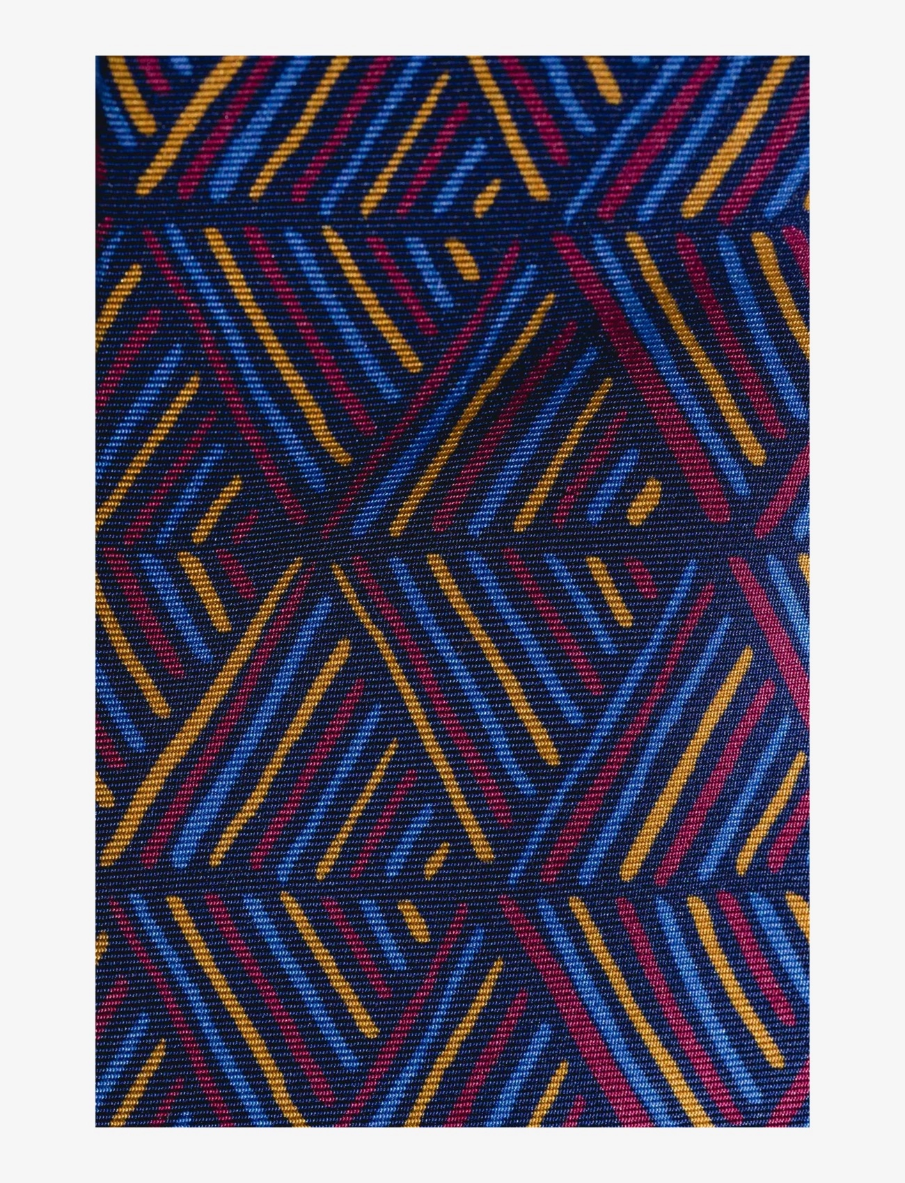 AN IVY - Malik Navy Burgundy Blue Silk Tie - multi - 2