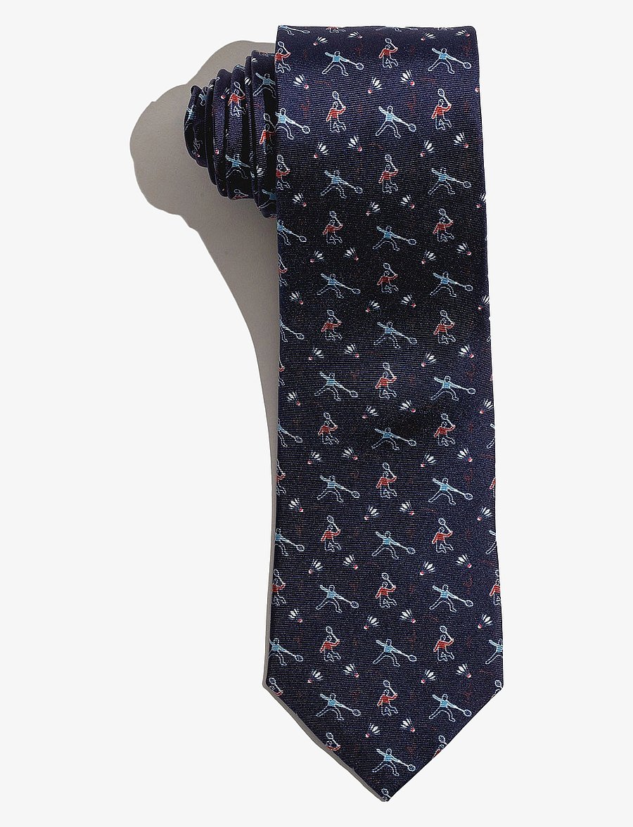AN IVY - Navy Silk Badminton Player - krawatten - navy - 1