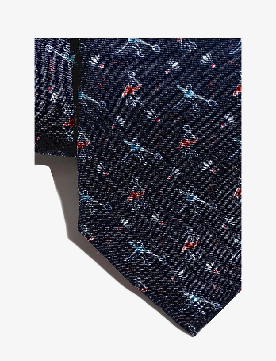 AN IVY - Navy Silk Badminton Player - krawatten - navy - 3